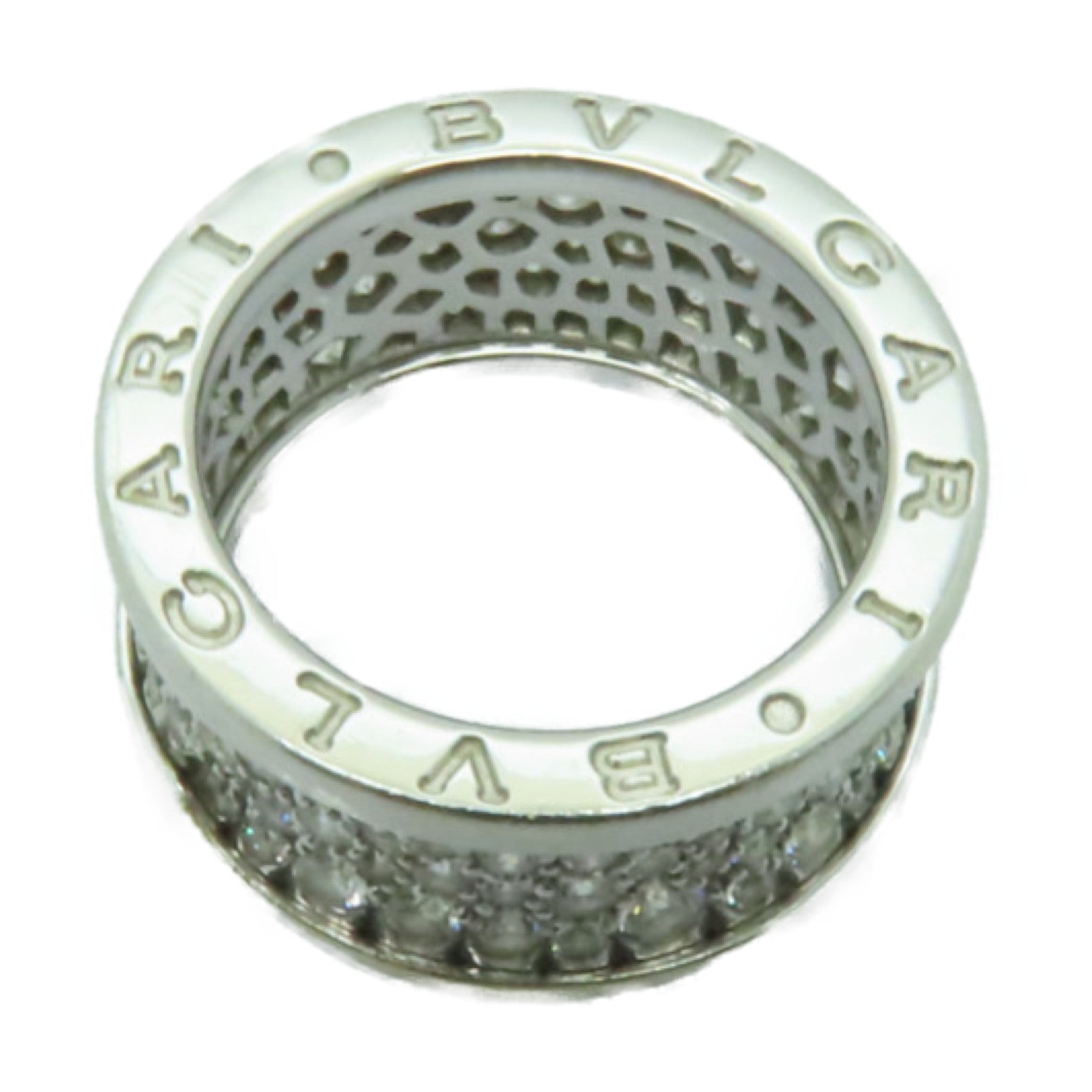 BVLGARI 18K白金B-zero1 Diamond Ring鑽石戒指BVLGARI#51/US#5.25
