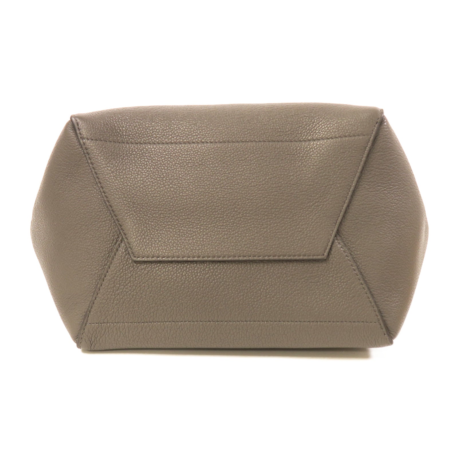 CELINE 牛皮皮革Shoulder Bag金扣肩背袋灰色