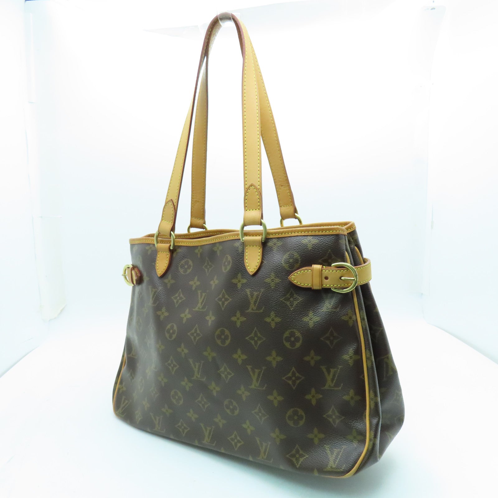 LOUIS VUITTON Monogram Batignolles Horizontal Shoulder金扣肩背袋啡色