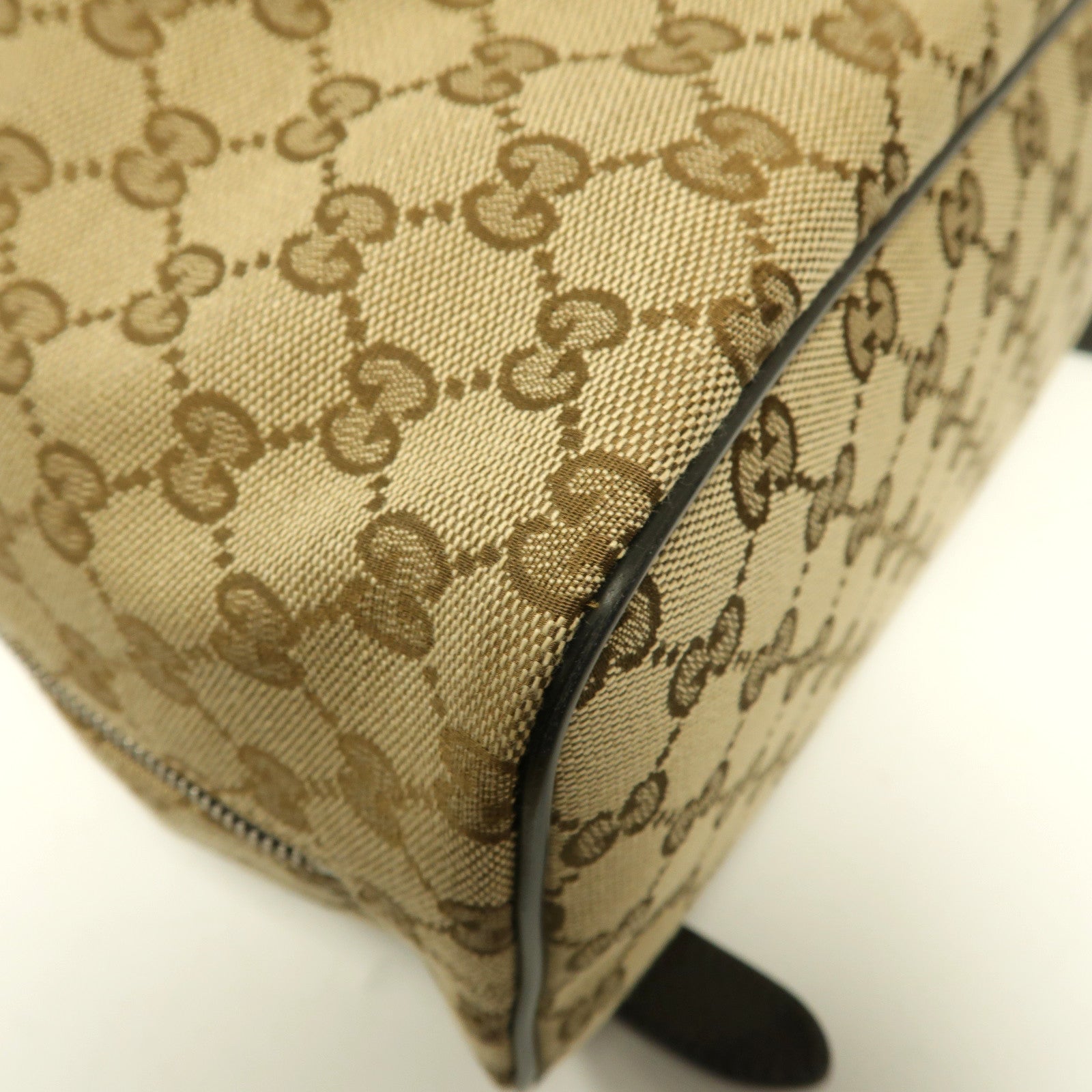 GUCCI 帆布Backpack銀扣背包啡色