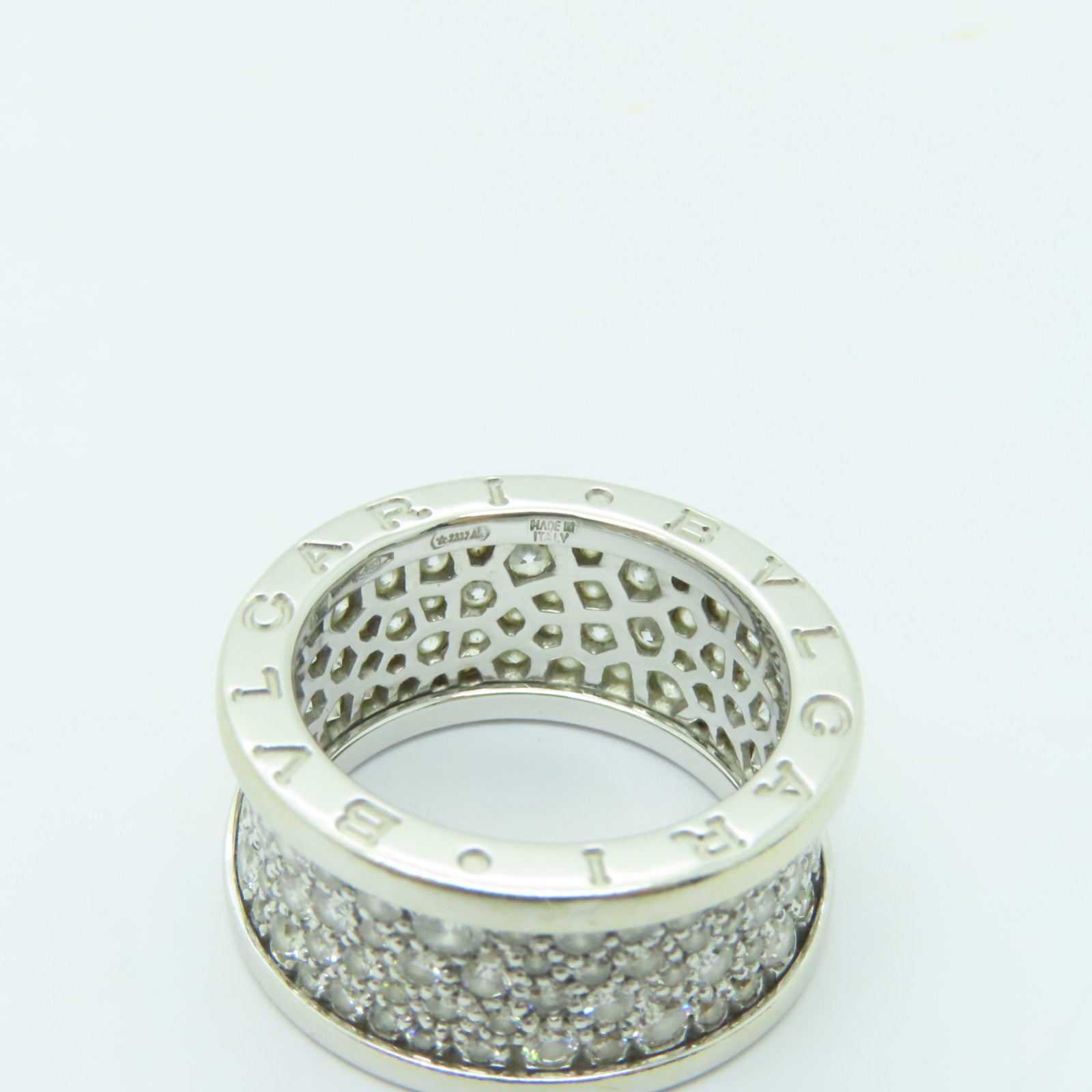 BVLGARI 18K白金B-zero1 Diamond Ring鑽石戒指BVLGARI#51/US#5.25