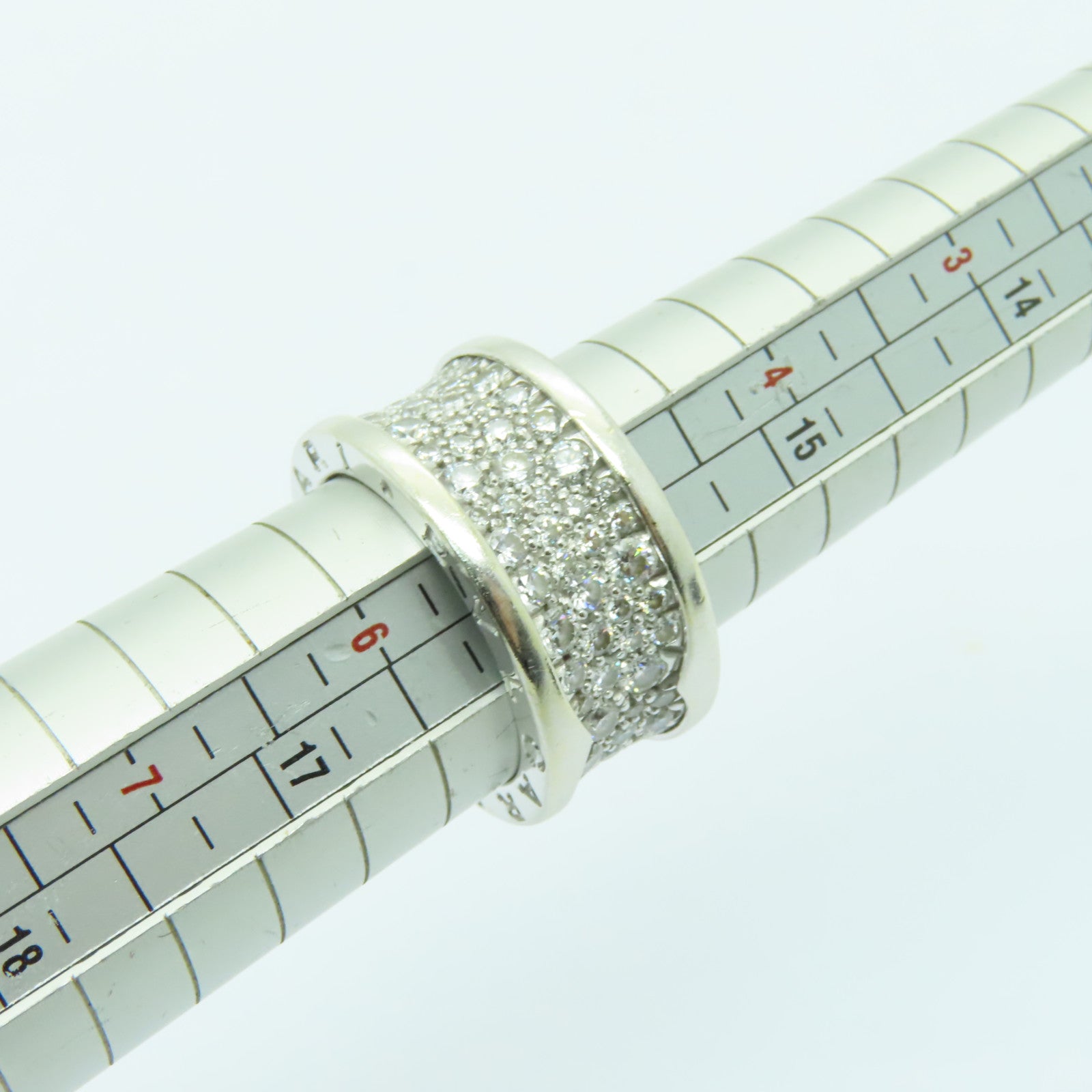 BVLGARI 18K白金B-zero1 Diamond Ring鑽石戒指BVLGARI#51/US#5.25