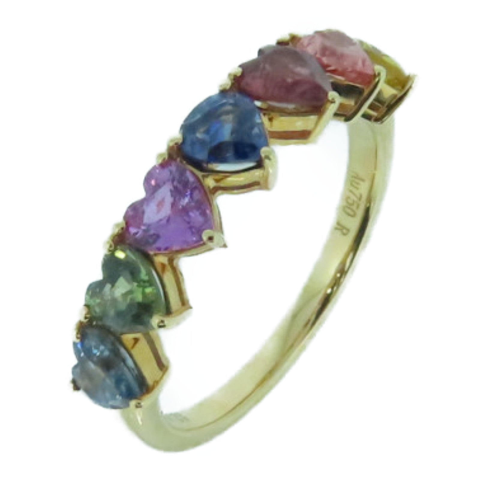 JEWELRY 【激減優惠】18K玫瑰金Multi Sapphire Ring 2.01ct藍寶石戒指US#6.5