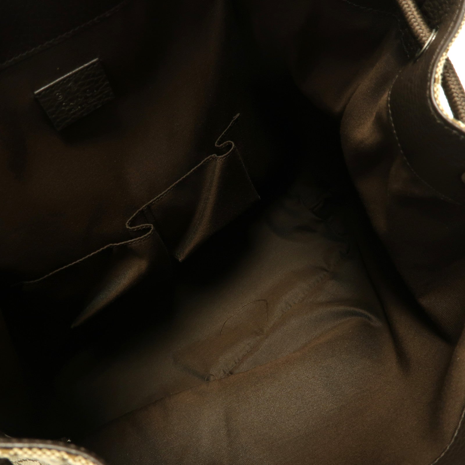GUCCI 帆布Backpack銀扣背包啡色