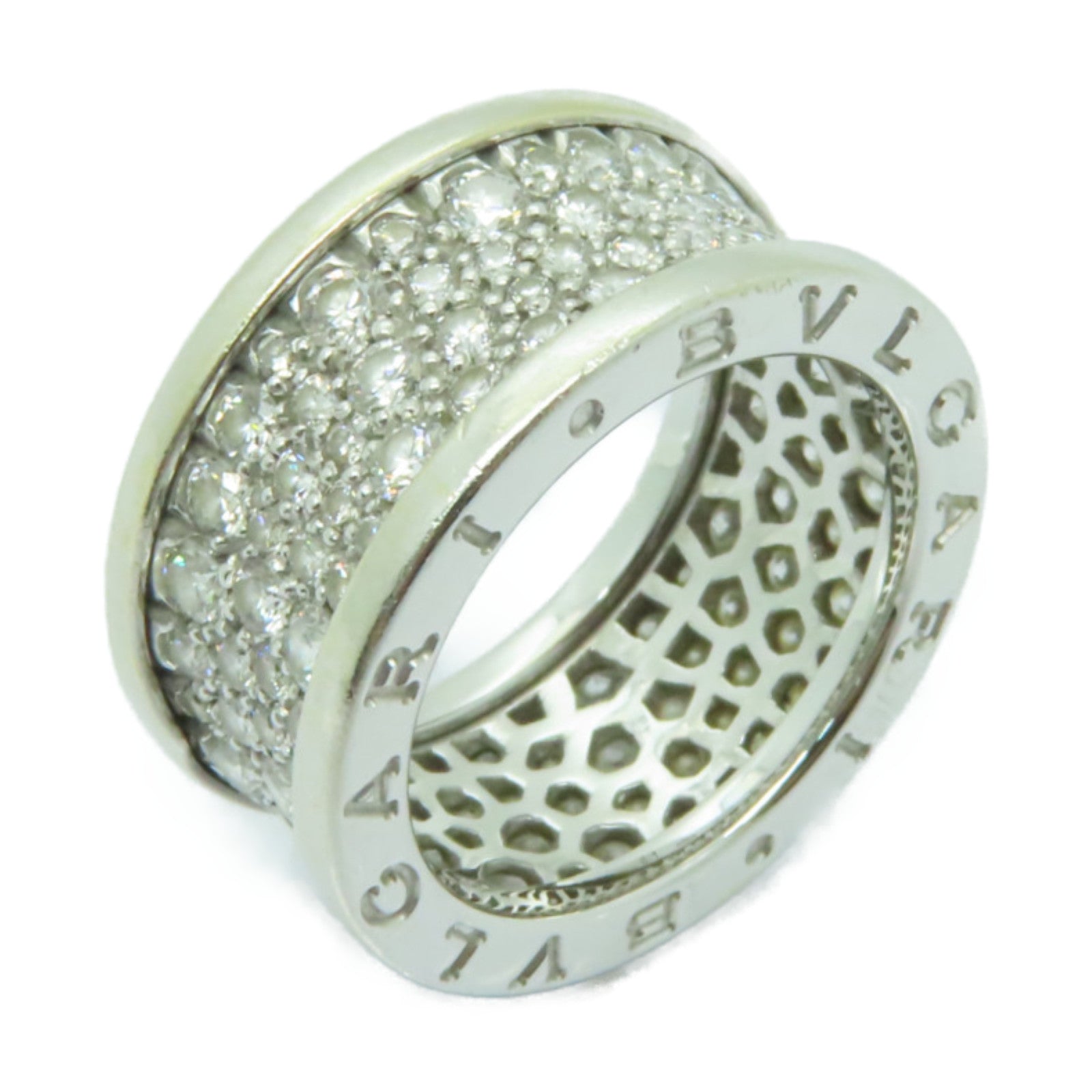 BVLGARI 18K白金B-zero1 Diamond Ring鑽石戒指BVLGARI#51/US#5.25