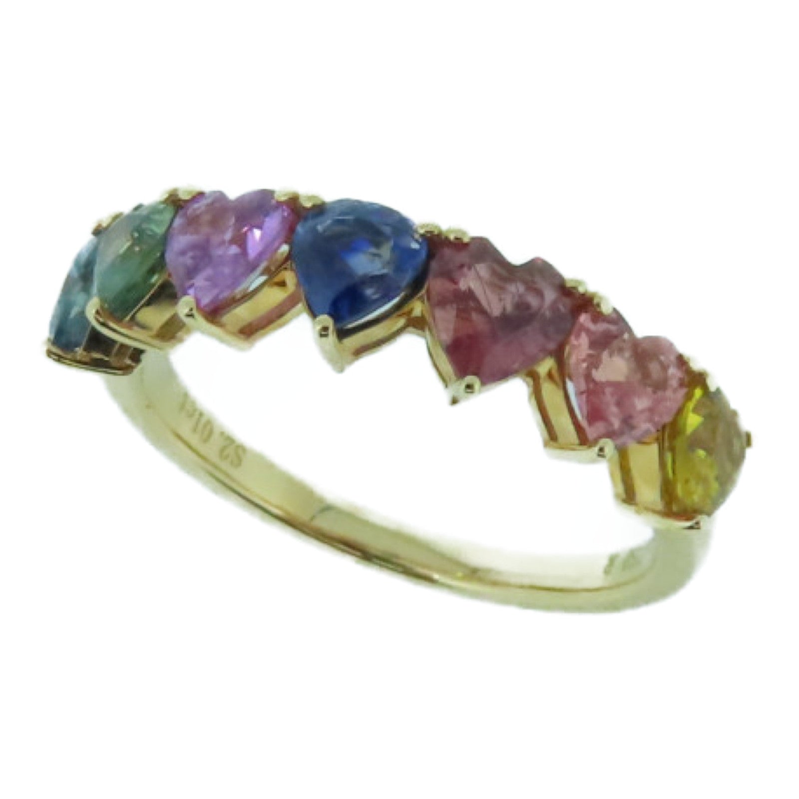 JEWELRY 【激減優惠】18K玫瑰金Multi Sapphire Ring 2.01ct藍寶石戒指US#6.5