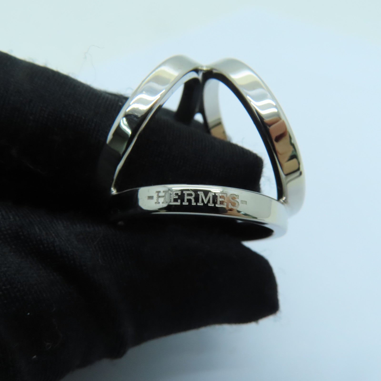 HERMES 金属Scarf Ring银色