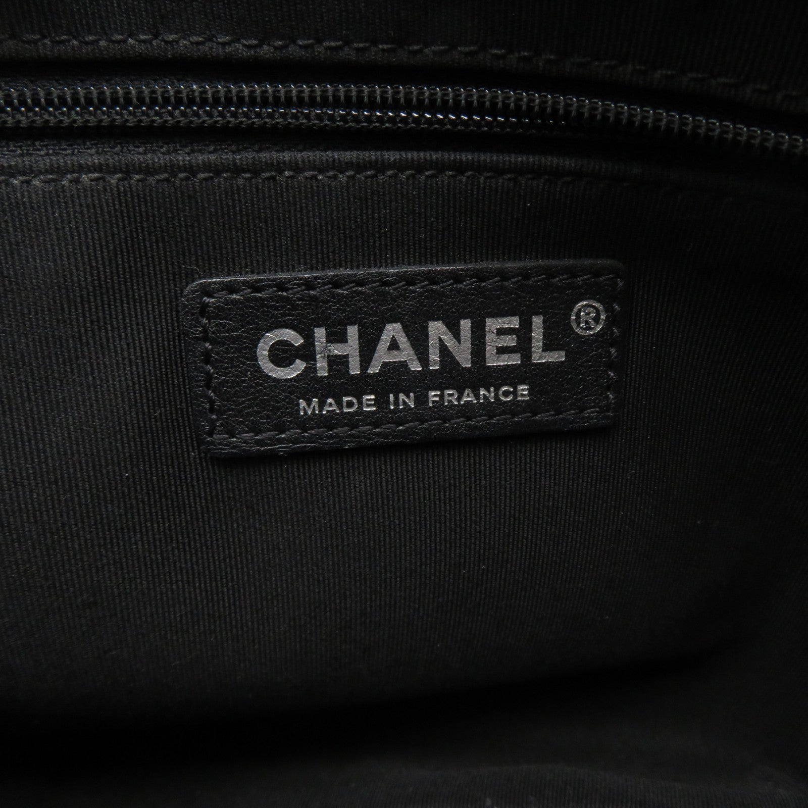 CHANEL 斜紋羊皮皮革Waist Bag銀扣腰包黑色