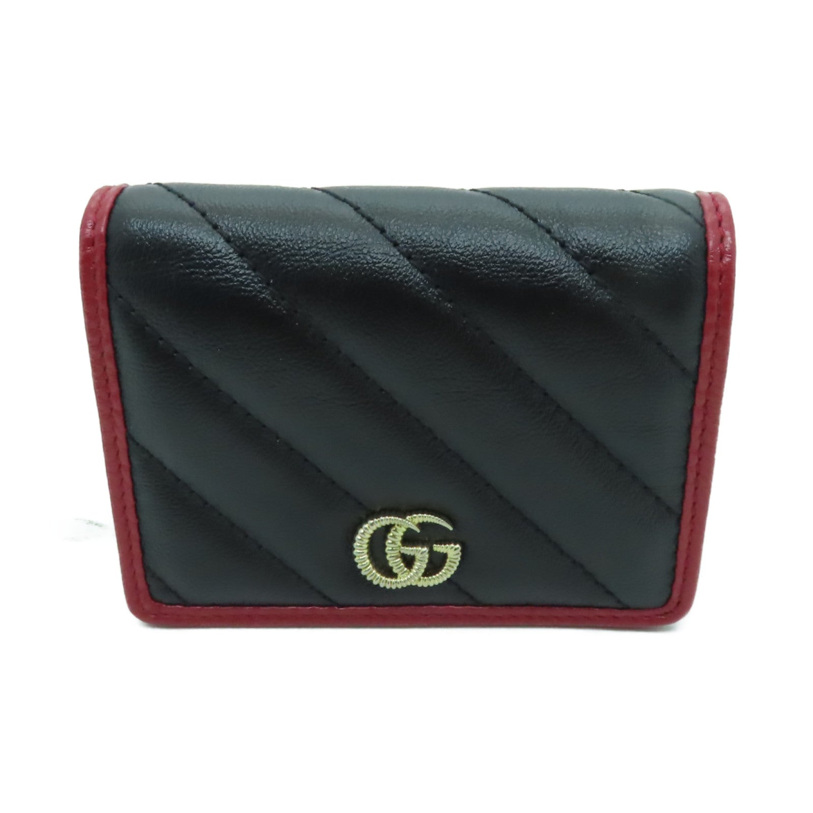 GUCCI 牛皮皮革Wallet金扣钱包黑色