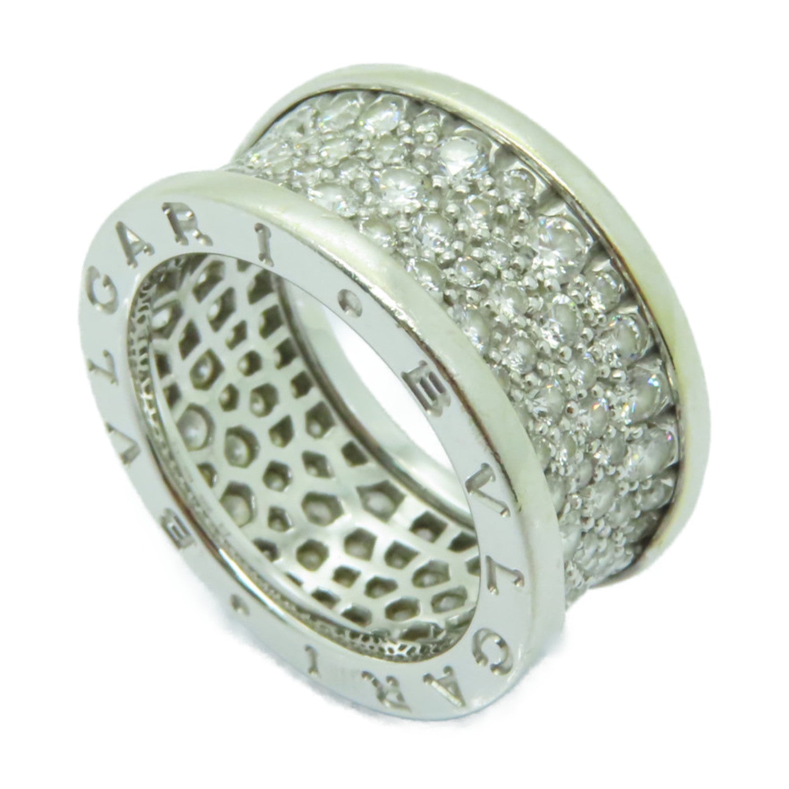 BVLGARI 18K白金B-zero1 Diamond Ring鑽石戒指BVLGARI#51/US#5.25