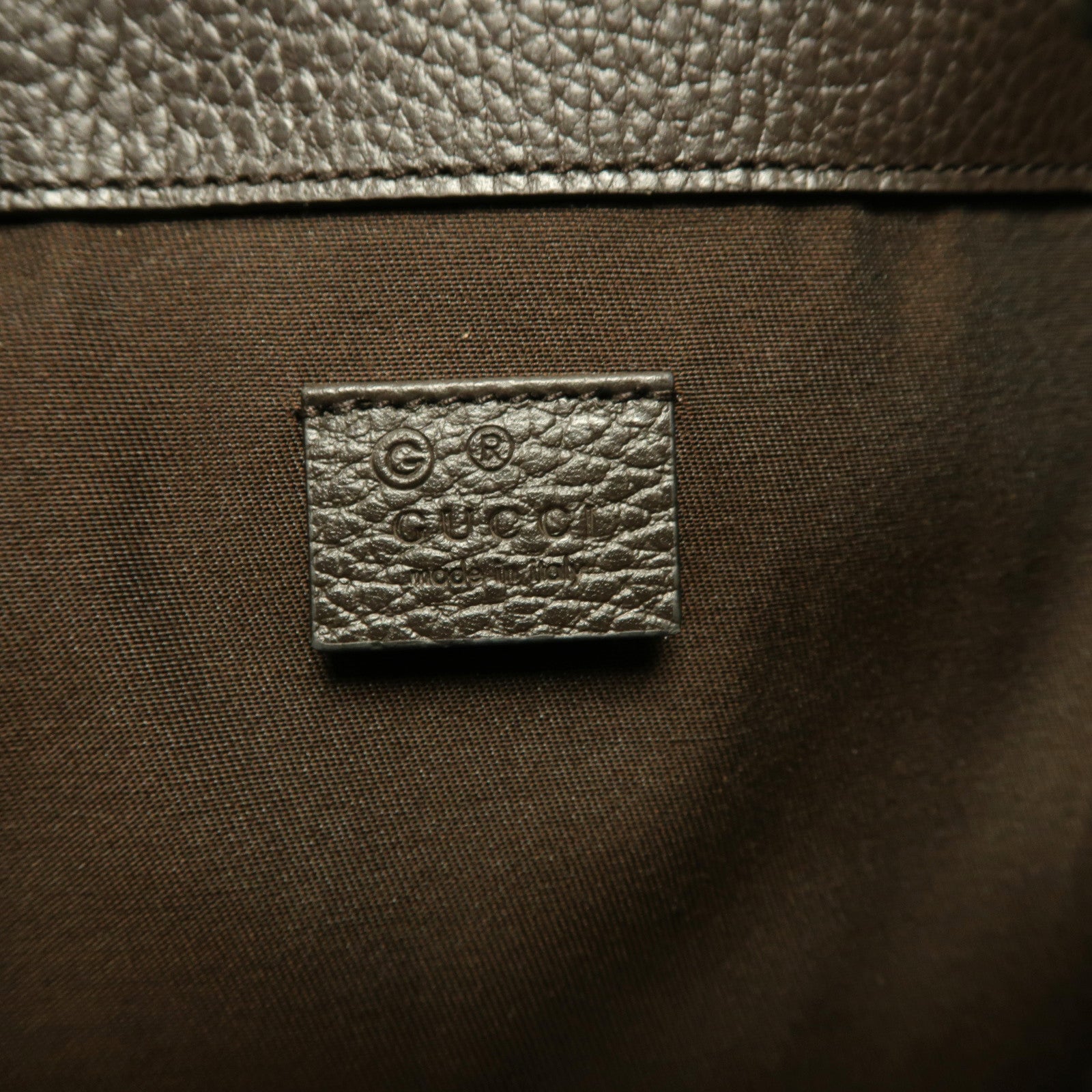 GUCCI 帆布Backpack銀扣背包啡色