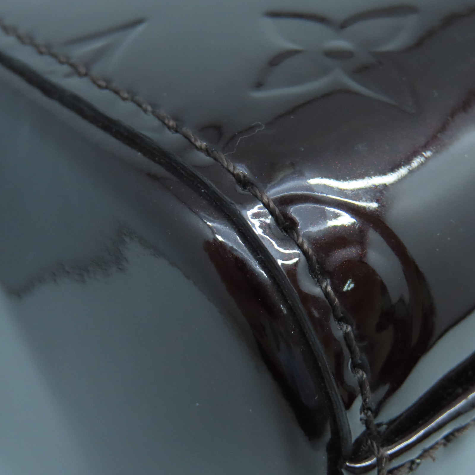 LOUIS VUITTON Monogram Vernis Brera PM金扣手挽肩背兩用袋紅色