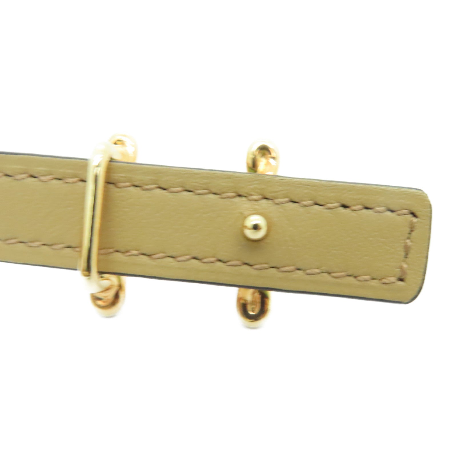 HERMES 【激減優惠】Epsom皮革H Torsade Belt 70cm金扣皮帶Vert Criquet綠色