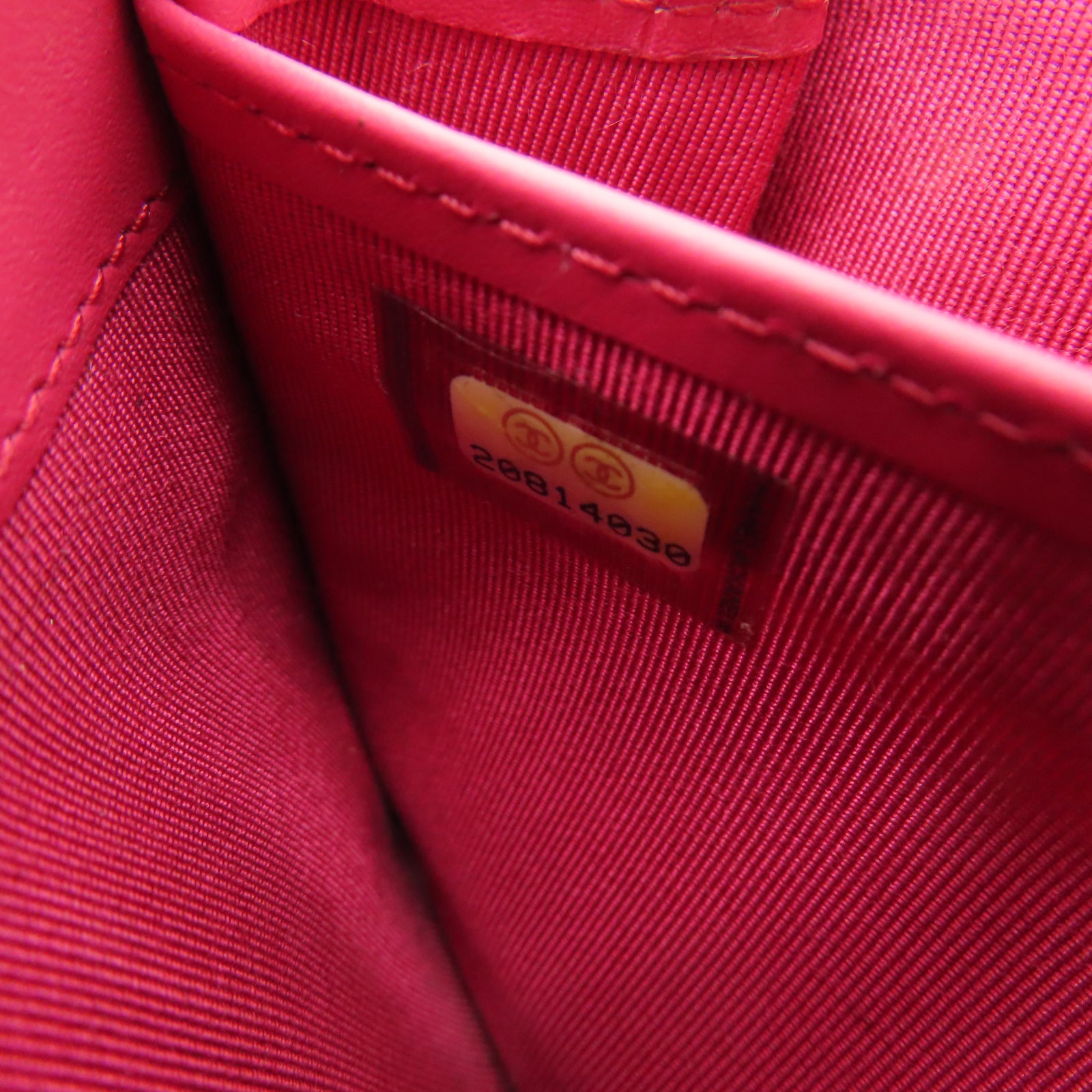 CHANEL 【激減優惠】菱格漆皮皮革Zipper Long Wallet銀扣長錢包紅色