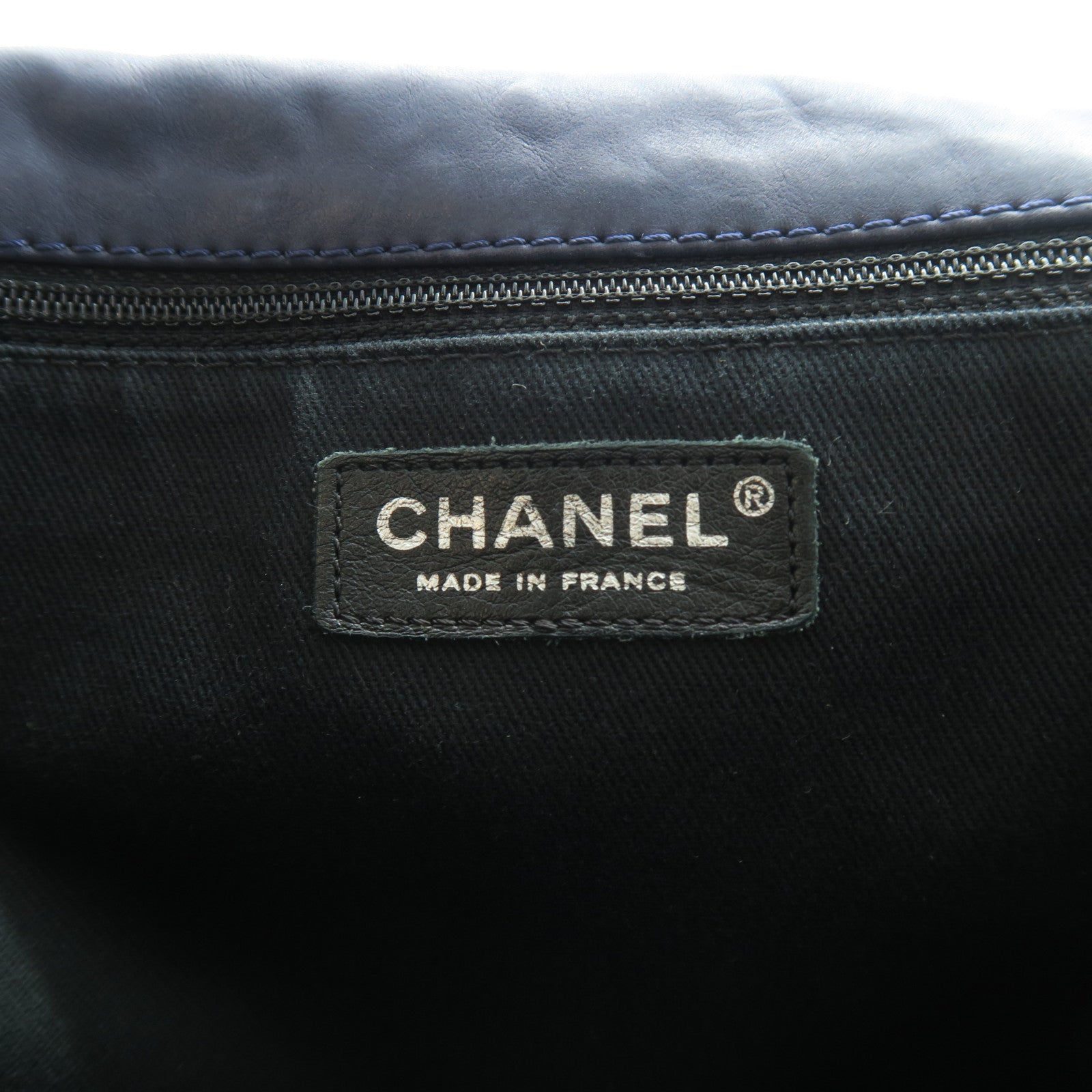 CHANEL 菱格羊皮皮革Chain Shoulder銀扣鏈帶肩背袋灰色