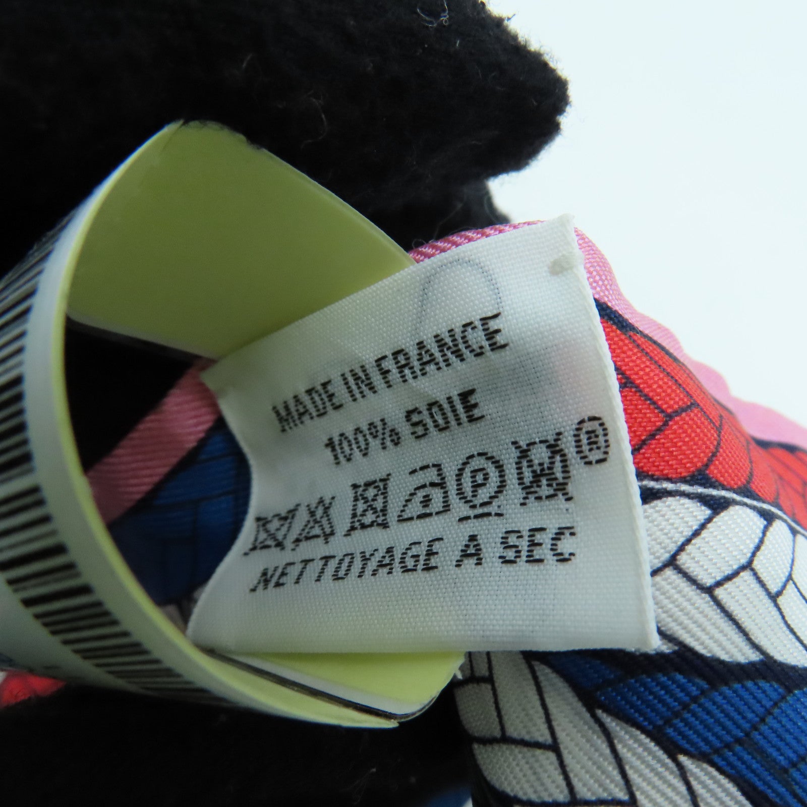 HERMES 絲質Twilly絲巾粉紅色藍色