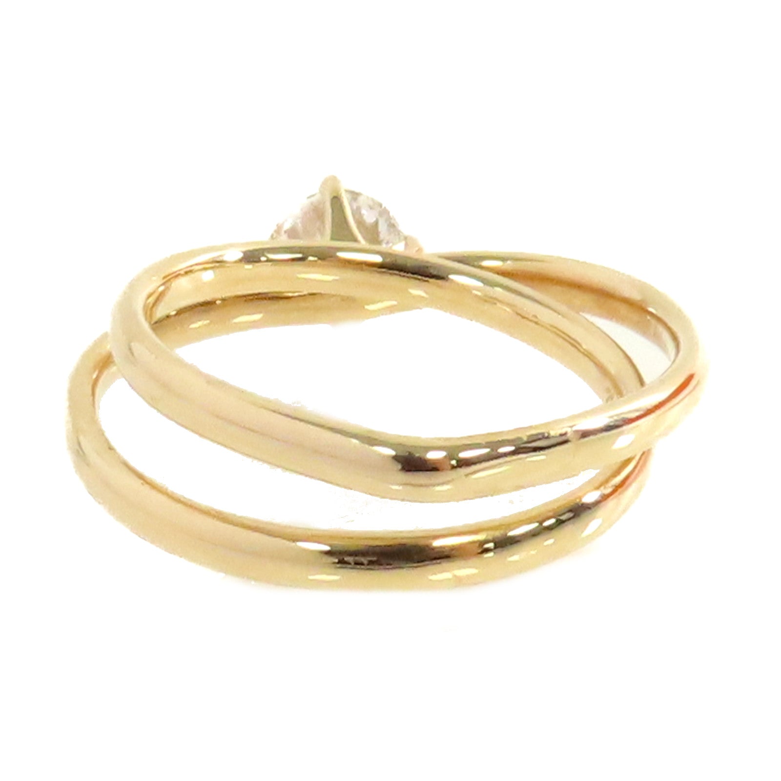 HERMES 18K玫瑰金/0.5ct鑽石Diamond Ring戒指US#5