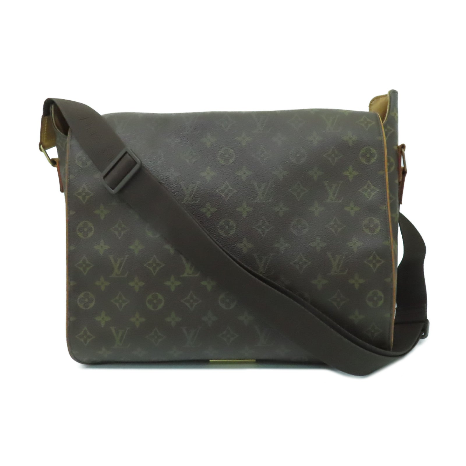 LOUIS VUITTON Monogram Abbeses金扣肩背袋棕色