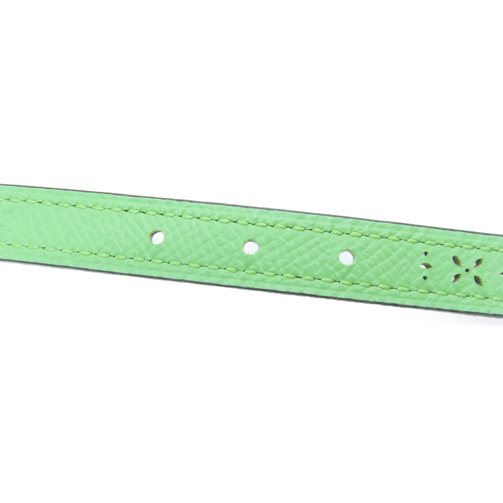 HERMES 【激減優惠】Epsom皮革H Torsade Belt 70cm金扣皮帶Vert Criquet綠色