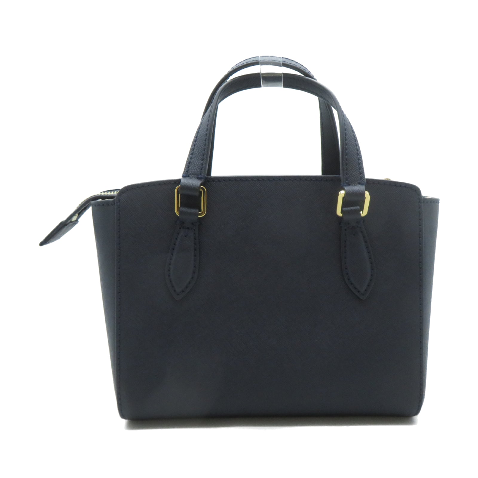 Tory Burch 牛皮皮革2 Way Shoulder金扣手挽肩背兩用袋深藍色