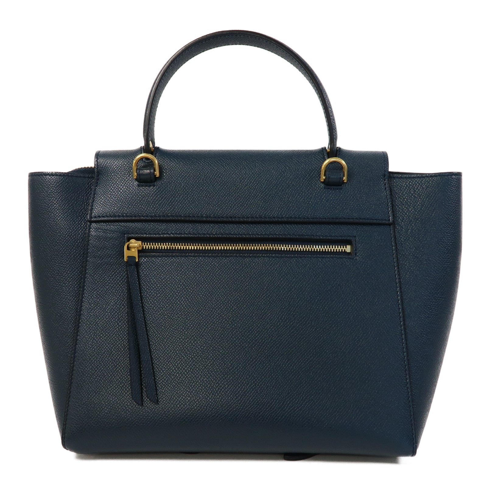 CELINE 牛皮皮革Micro Belt Bag金扣手挽肩背兩用袋藍色