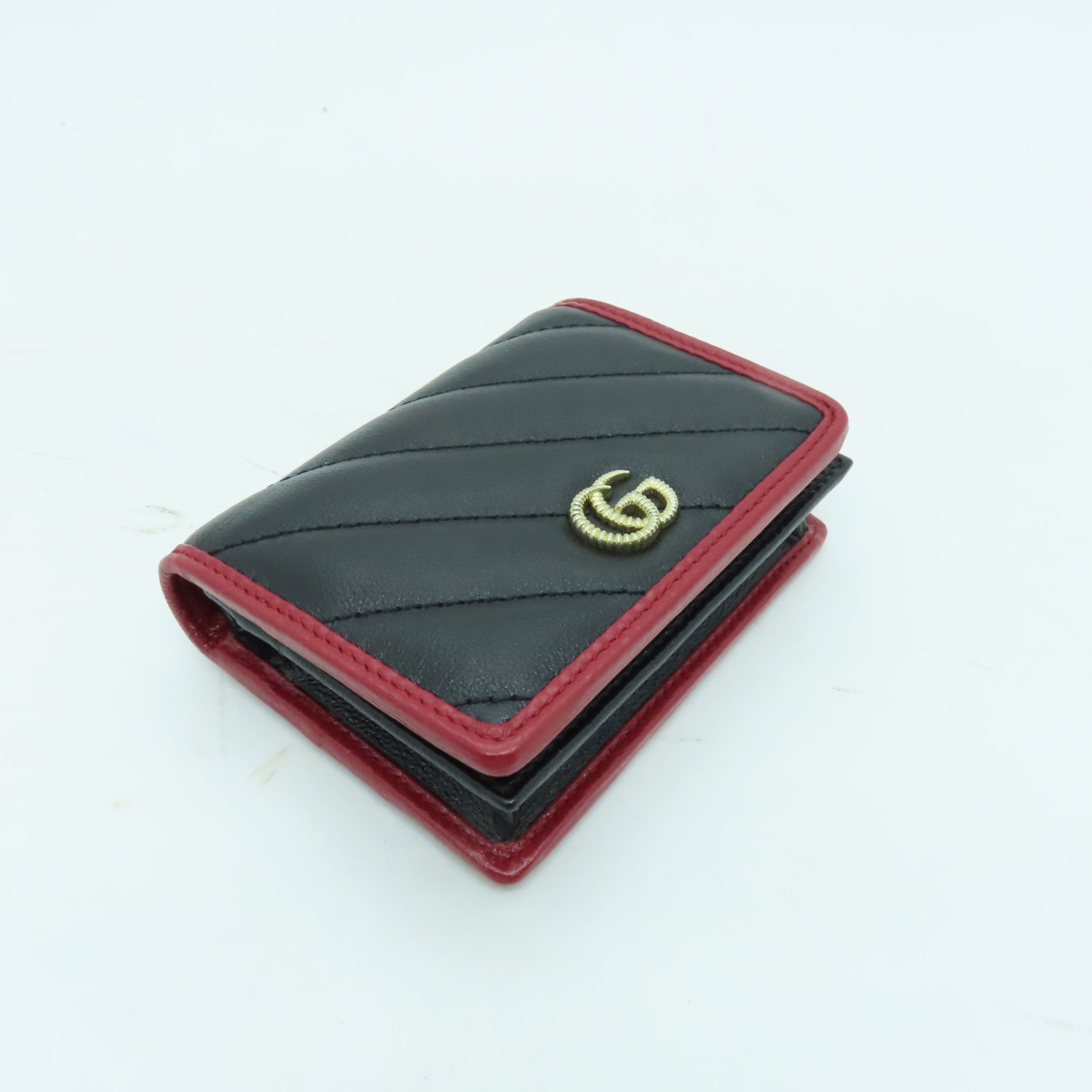 GUCCI 牛皮皮革Wallet金扣钱包黑色