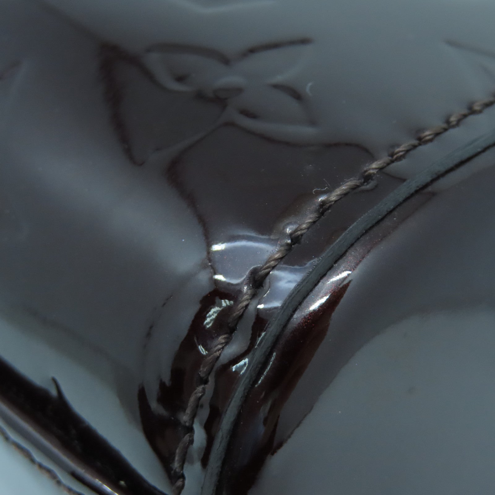 LOUIS VUITTON Monogram Vernis Brera PM金扣手挽肩背兩用袋紅色