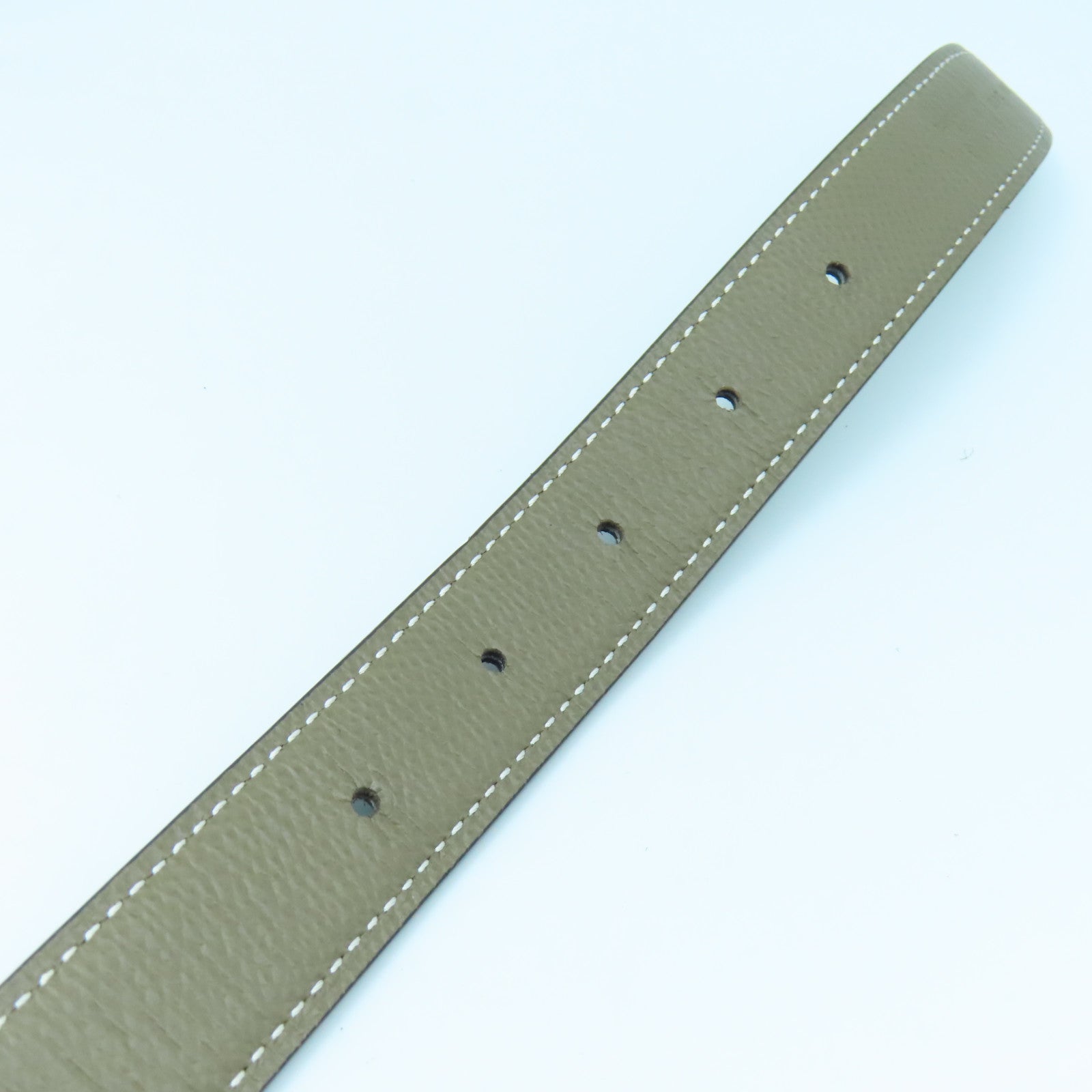 HERMES Veau Epsom Leather H Belt 80Cm Gold Buckle Belt Elephant Gray