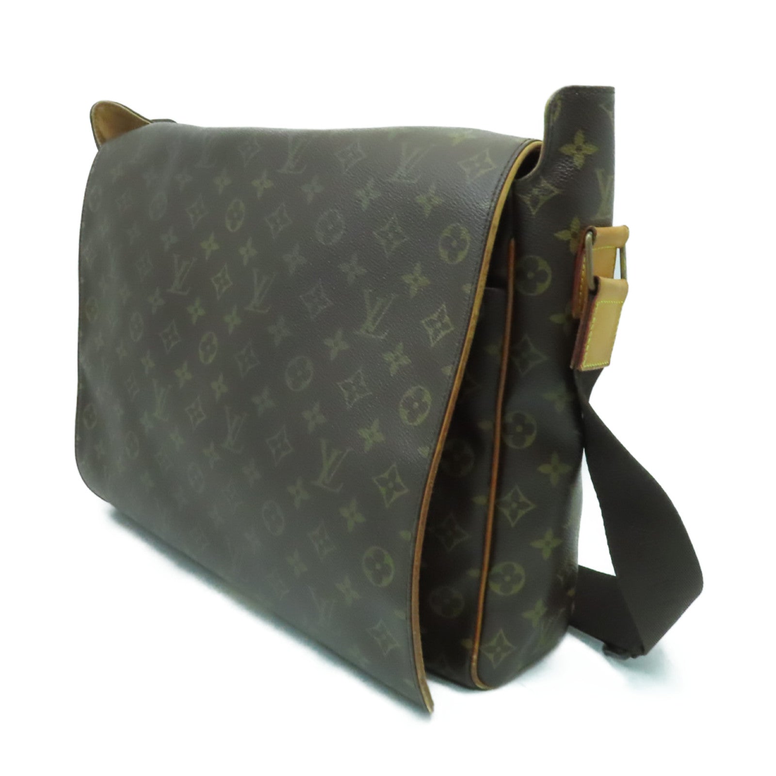 LOUIS VUITTON Monogram Abbeses金扣肩背袋棕色
