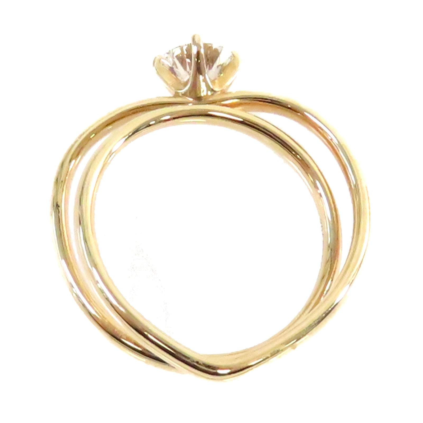 HERMES 18K玫瑰金/0.5ct鑽石Diamond Ring戒指US#5