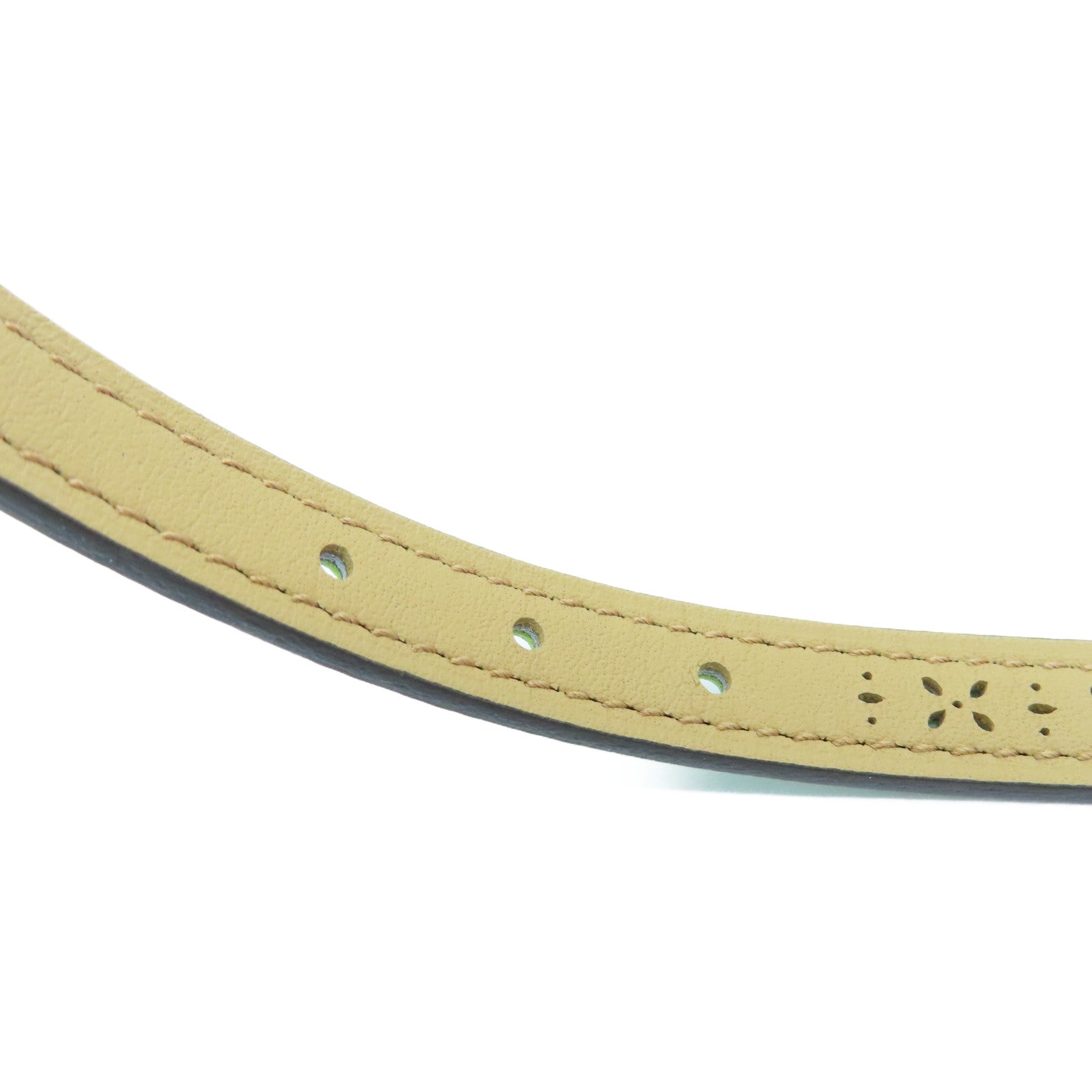 HERMES 【激減優惠】Epsom皮革H Torsade Belt 70cm金扣皮帶Vert Criquet綠色