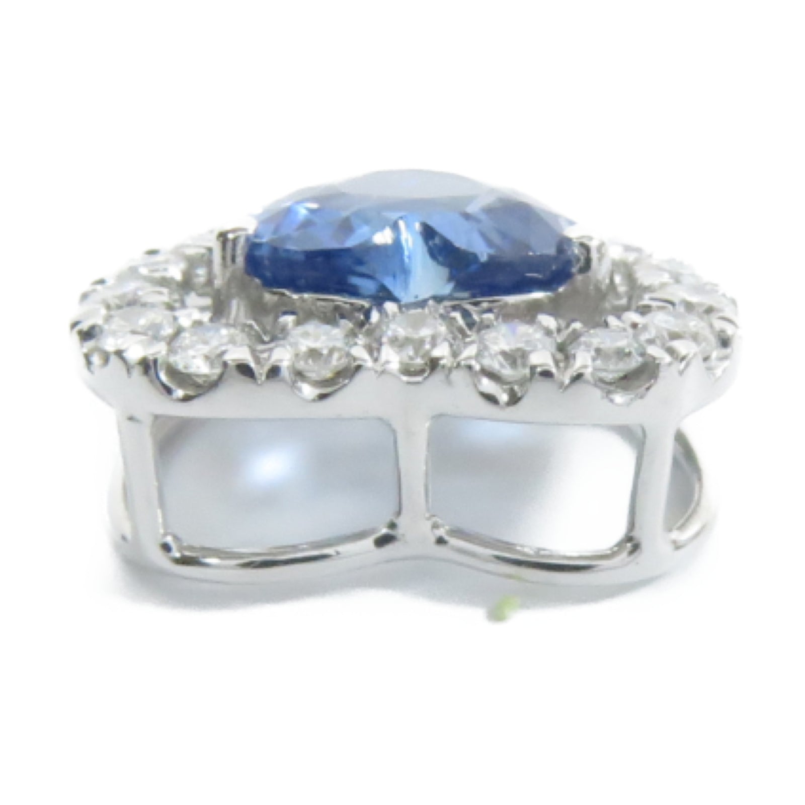 JEWELRY 18K白金Sapphire Pendant Top 1.07ct藍寶石吊墜