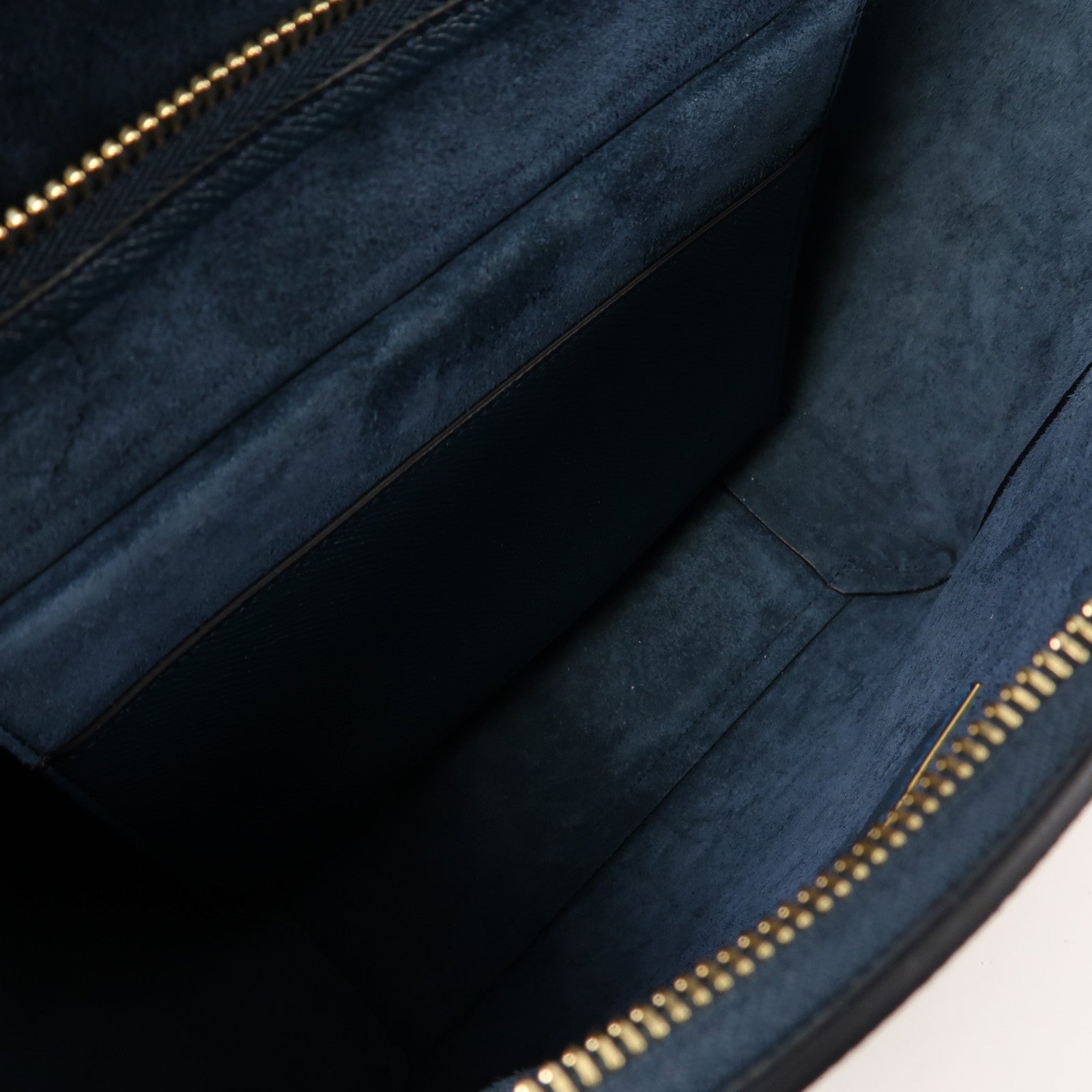 CELINE 牛皮皮革Micro Belt Bag金扣手挽肩背兩用袋藍色