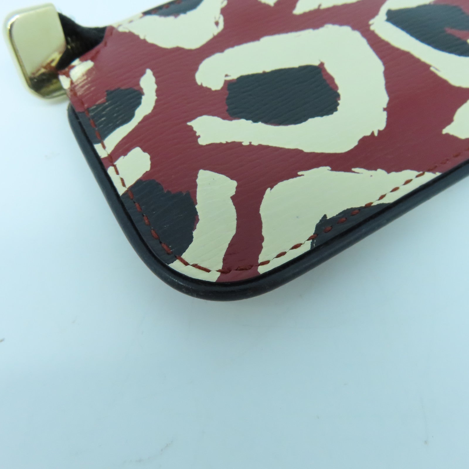 GUCCI 塗層帆布Coins Case金扣錢包紅色/白色/黑色