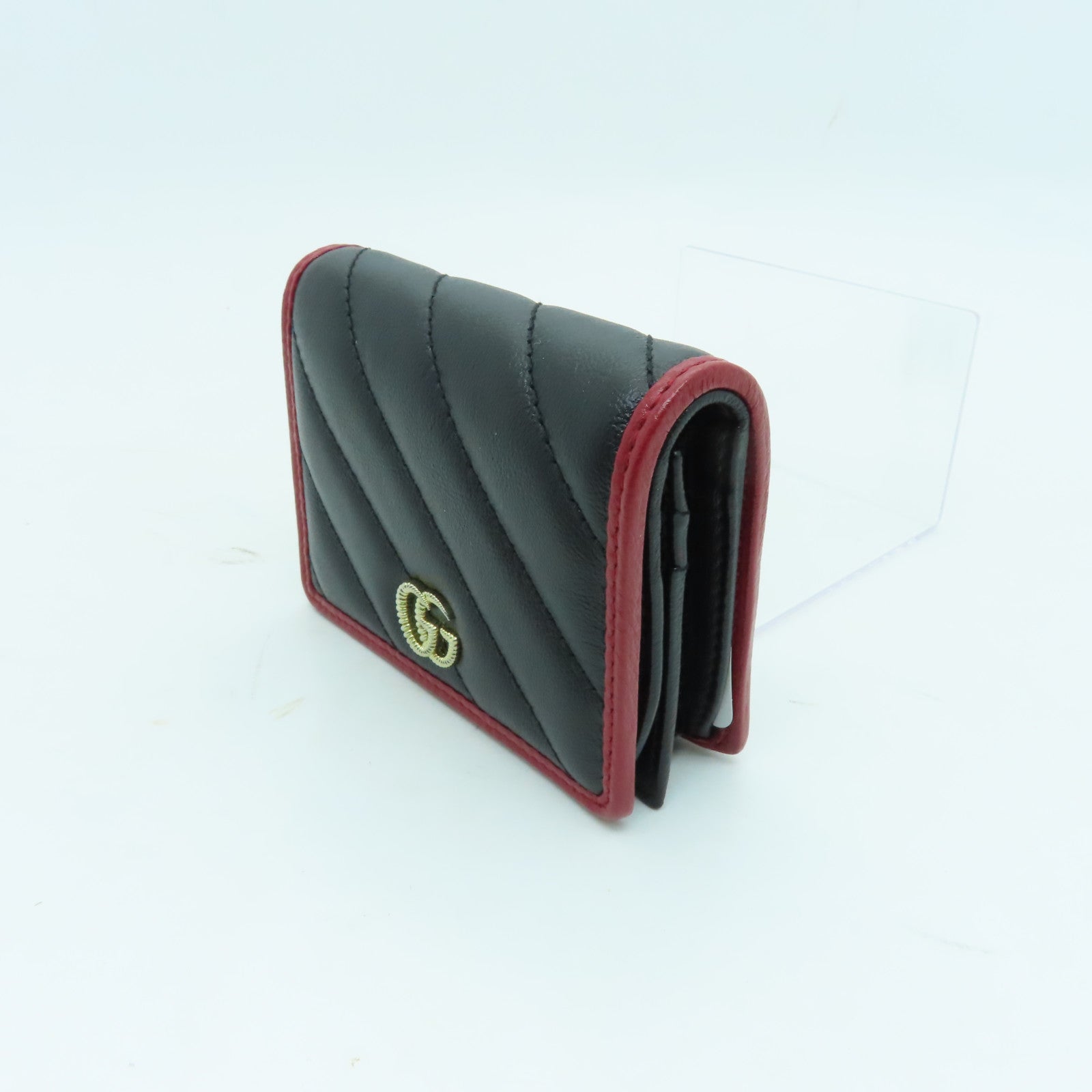 GUCCI 牛皮皮革Wallet金扣钱包黑色