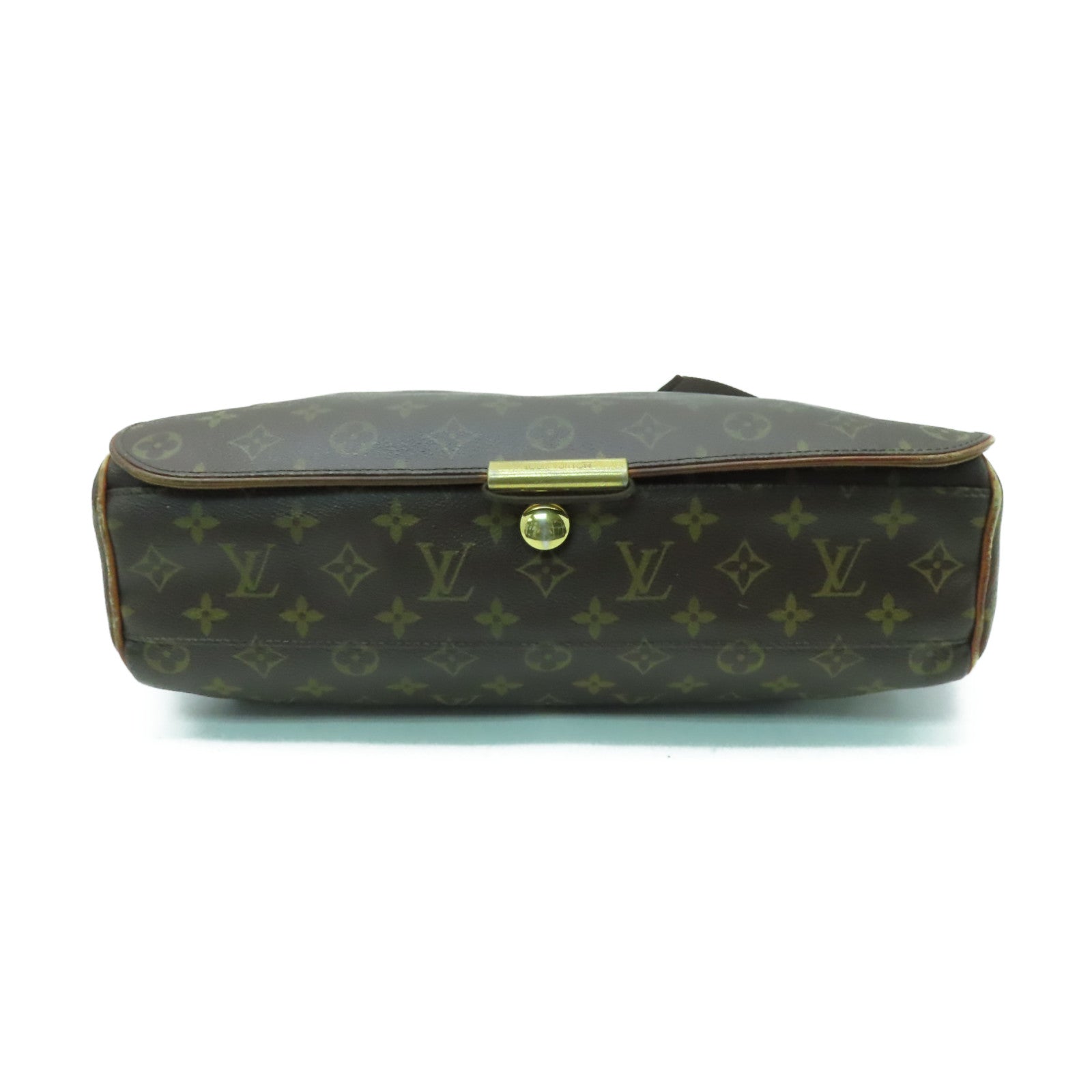 LOUIS VUITTON Monogram Abbeses金扣肩背袋棕色