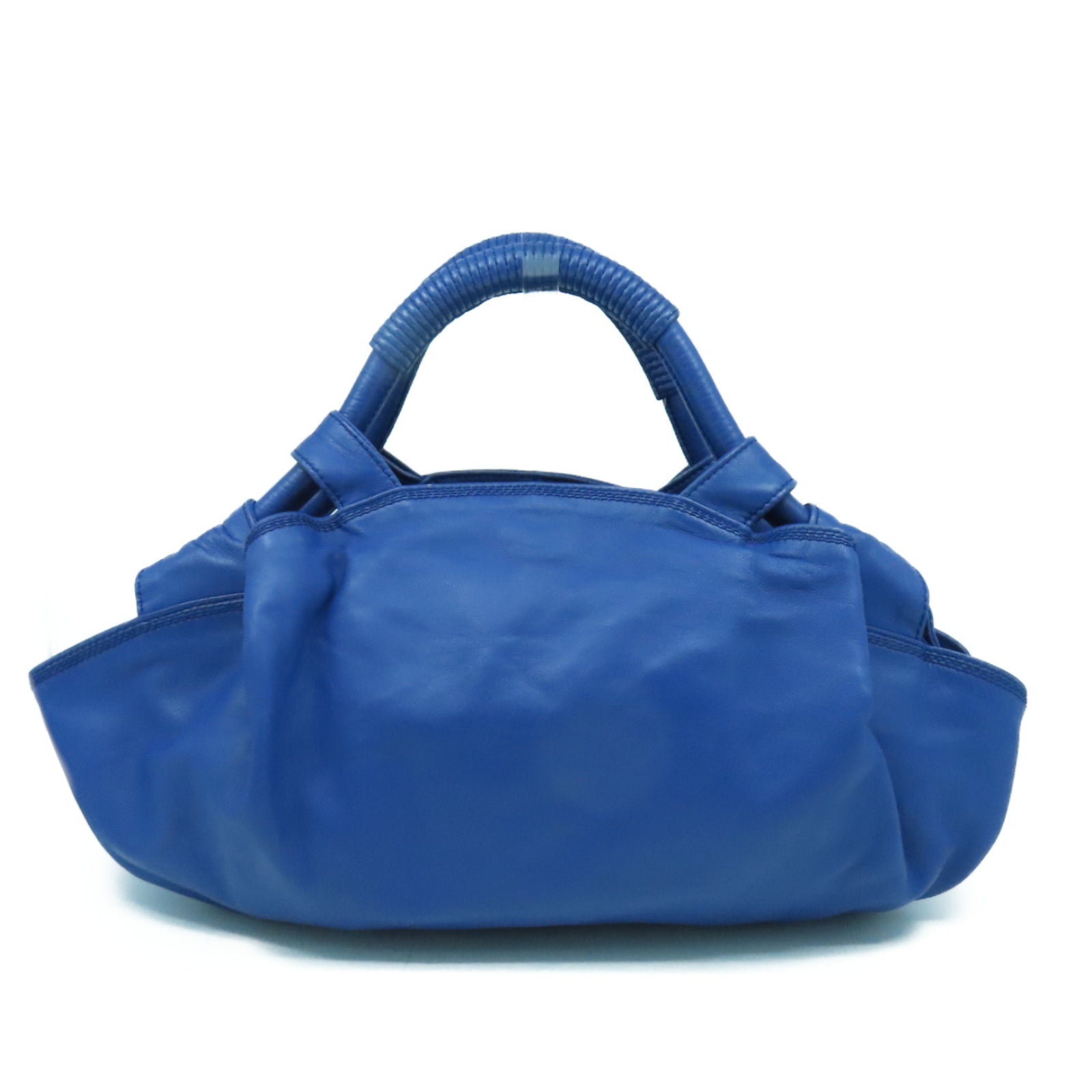 LOEWE 羊皮皮革Nappa Aire金扣手挽袋藍色