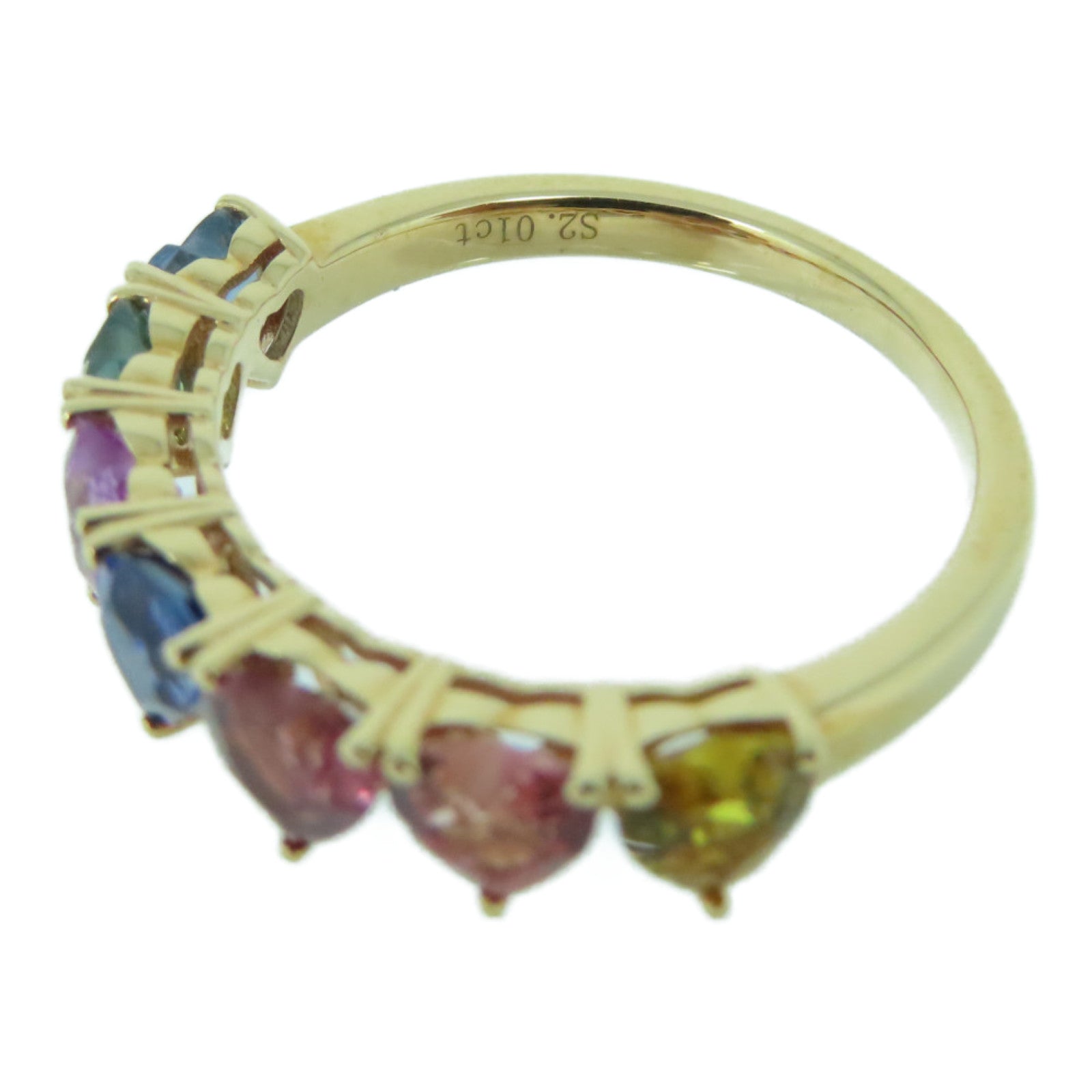 JEWELRY 【激減優惠】18K玫瑰金Multi Sapphire Ring 2.01ct藍寶石戒指US#6.5
