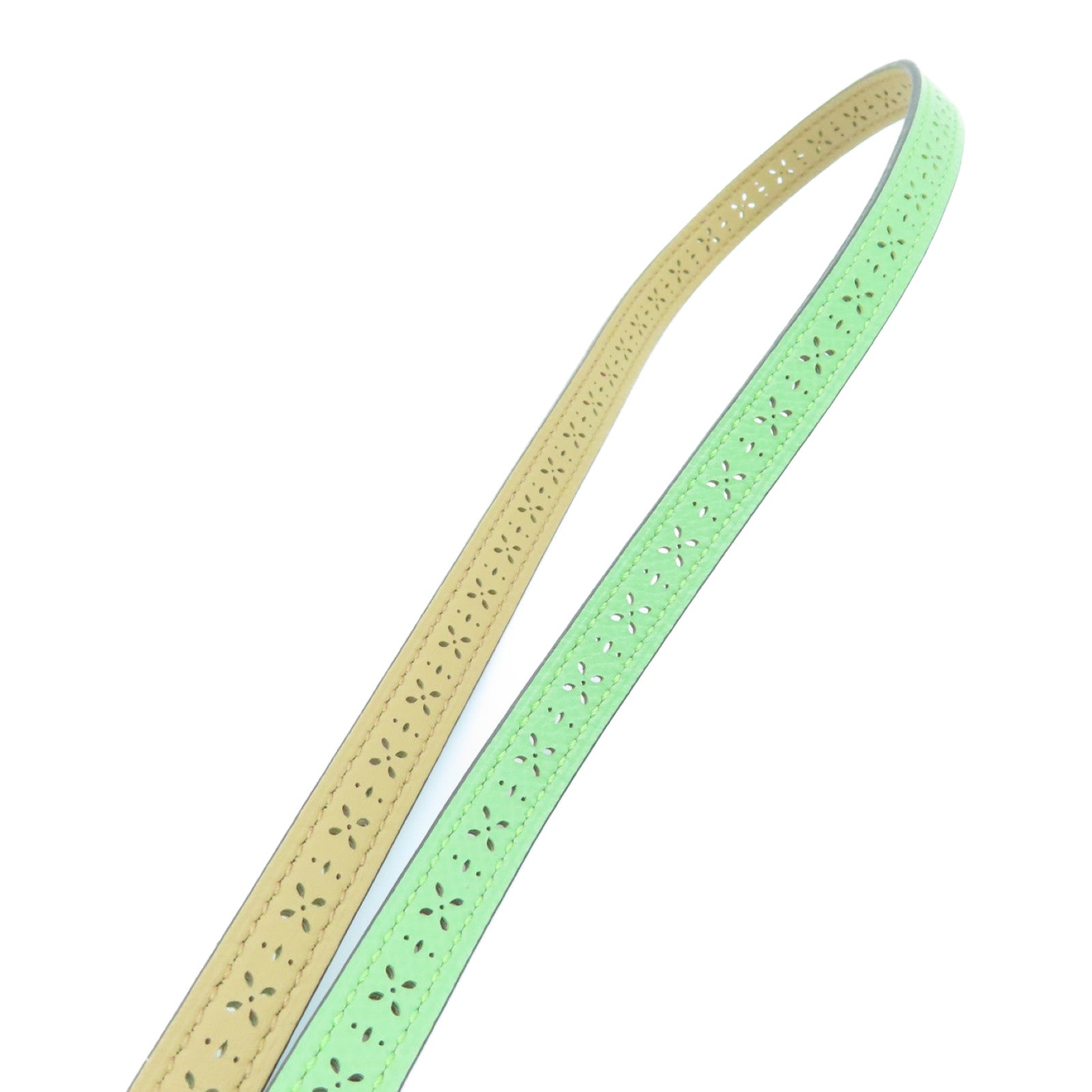 HERMES 【激減優惠】Epsom皮革H Torsade Belt 70cm金扣皮帶Vert Criquet綠色