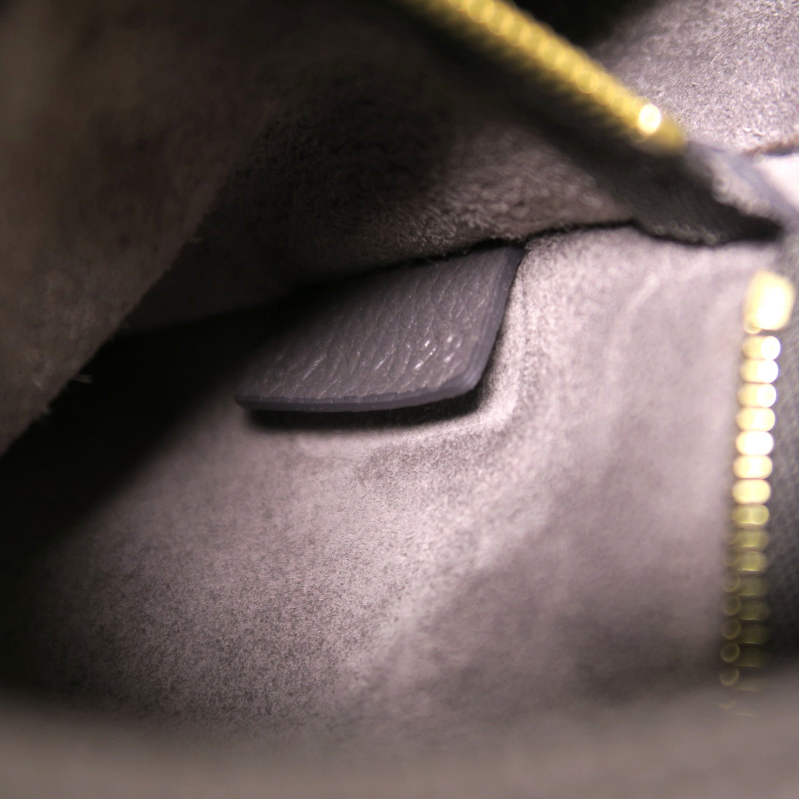 CELINE 牛皮皮革Shoulder Bag金扣肩背袋灰色