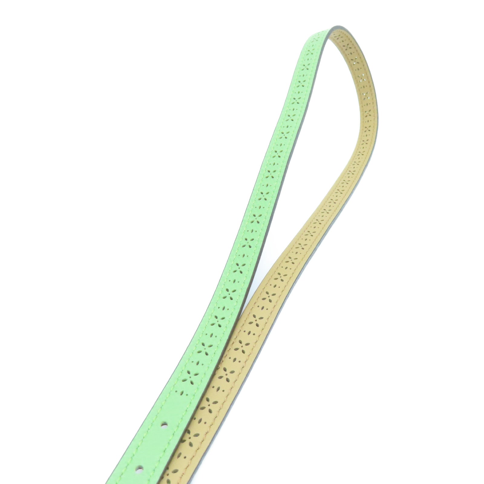 HERMES 【激減優惠】Epsom皮革H Torsade Belt 70cm金扣皮帶Vert Criquet綠色