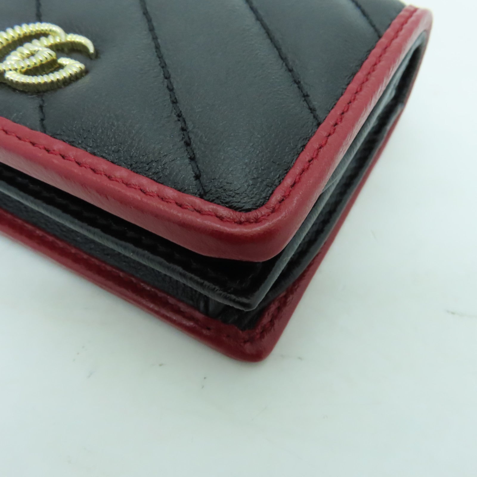GUCCI 牛皮皮革Wallet金扣钱包黑色