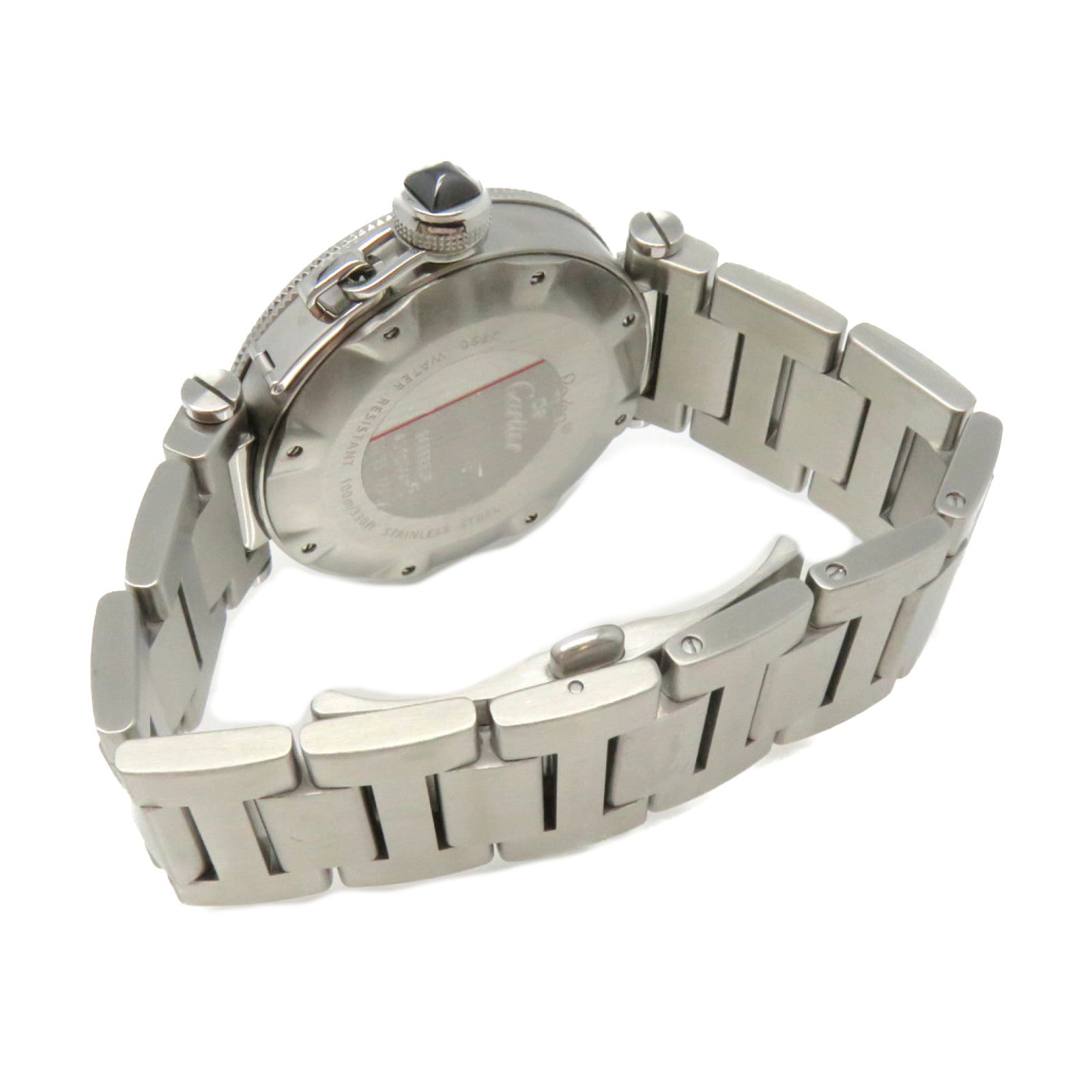 CARTIER Pasha 40mm Watch不鏽鋼自動機芯手錶黑色