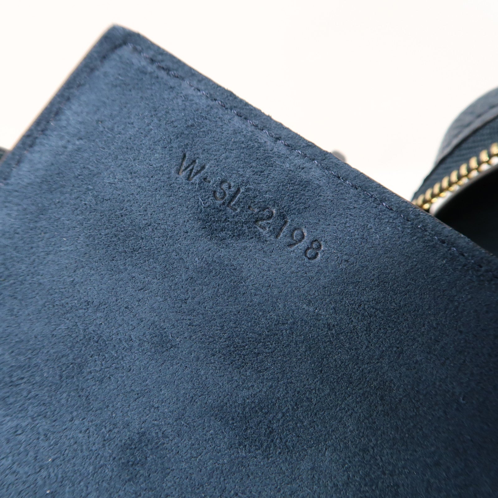 CELINE 牛皮皮革Micro Belt Bag金扣手挽肩背兩用袋藍色
