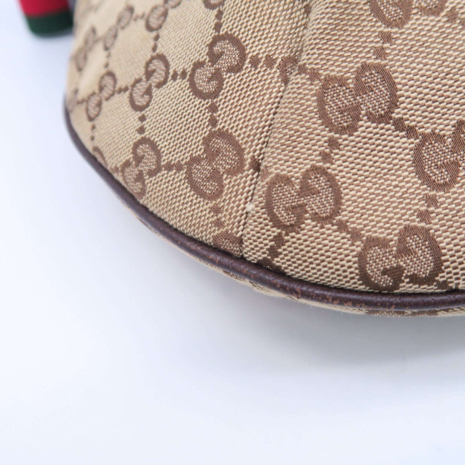 GUCCI 帆布Shoulder Bag銀扣肩背袋啡色