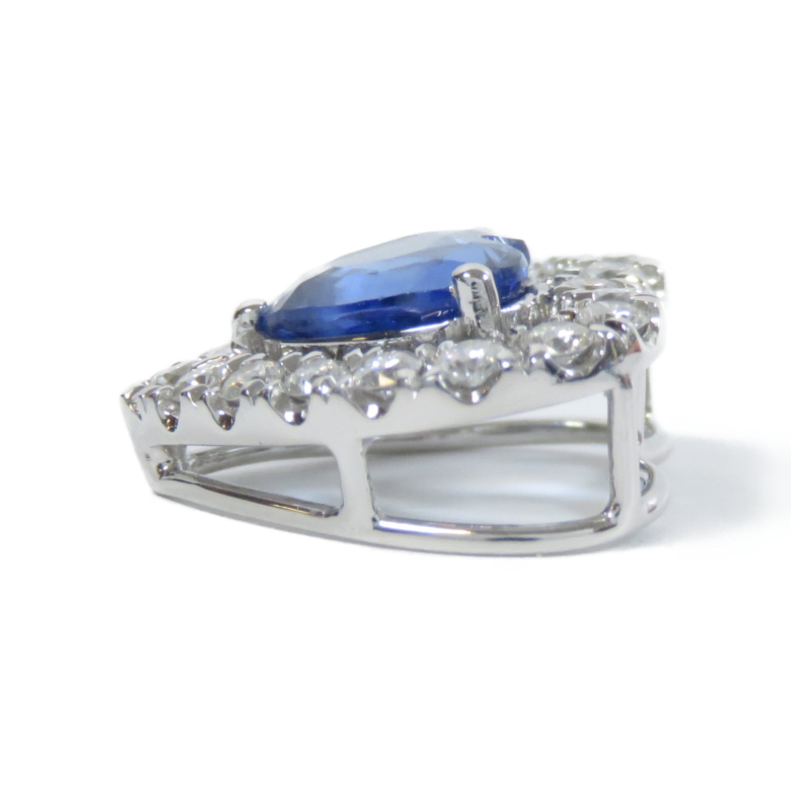 JEWELRY 18K白金Sapphire Pendant Top 1.07ct藍寶石吊墜
