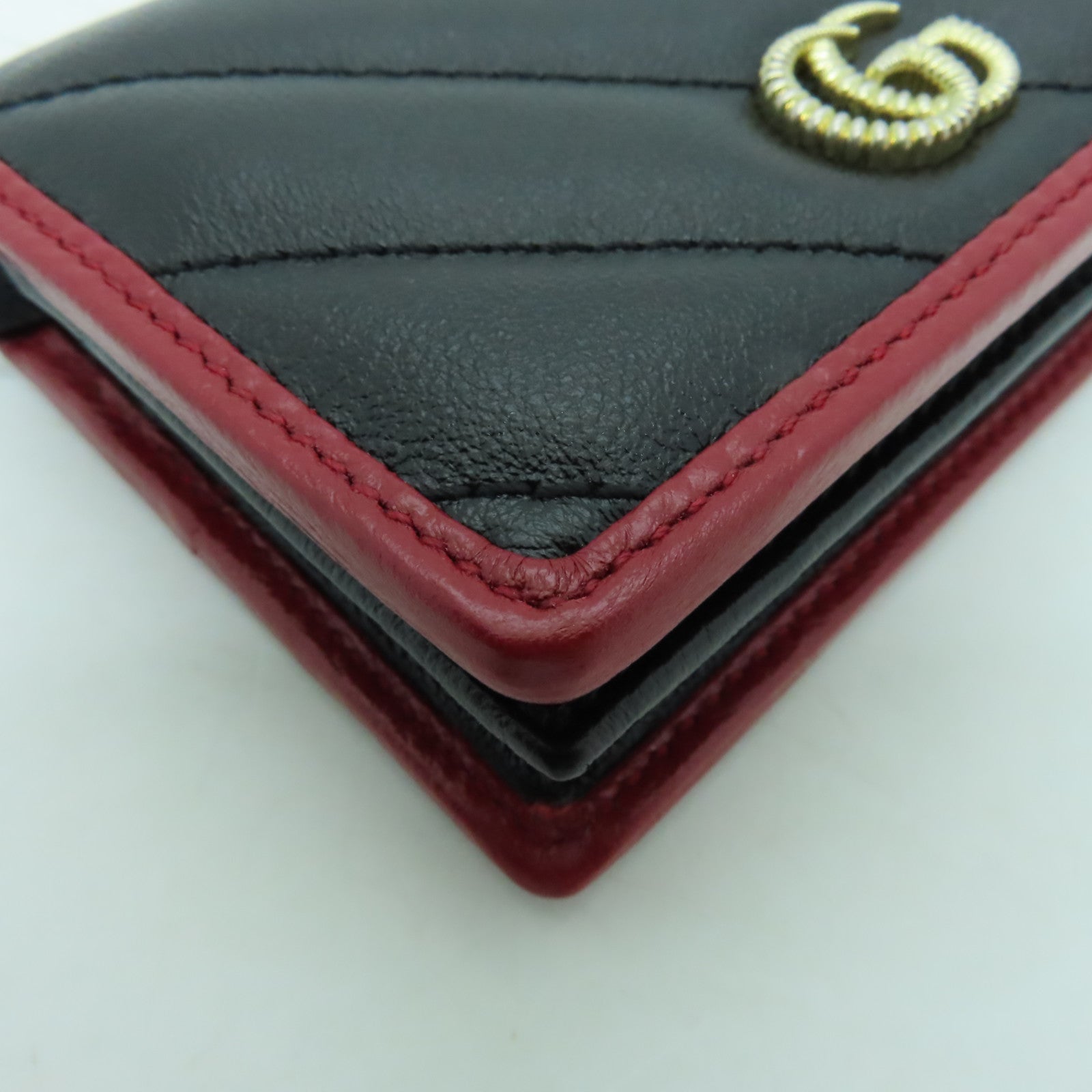 GUCCI 牛皮皮革Wallet金扣钱包黑色
