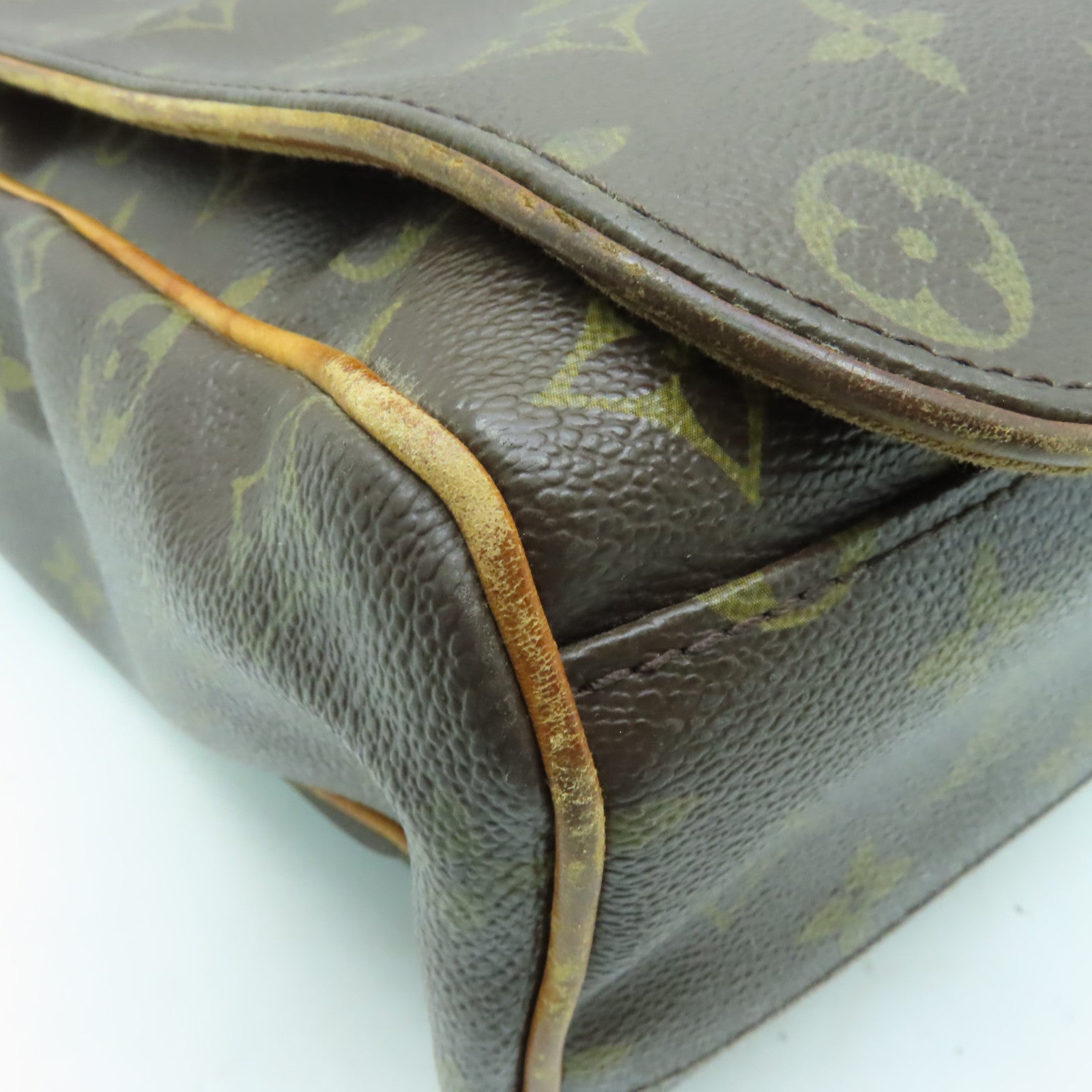 LOUIS VUITTON Monogram Abbeses金扣肩背袋棕色