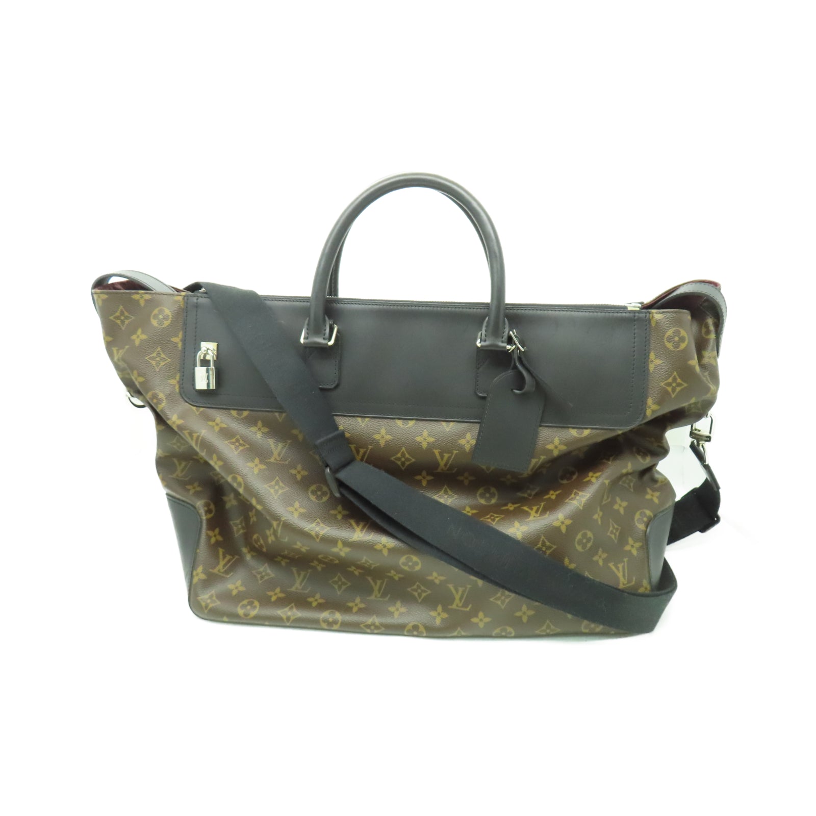 LOUIS VUITTON Monogram Neo Greenwich銀扣手挽肩背兩用袋棕色/黑色