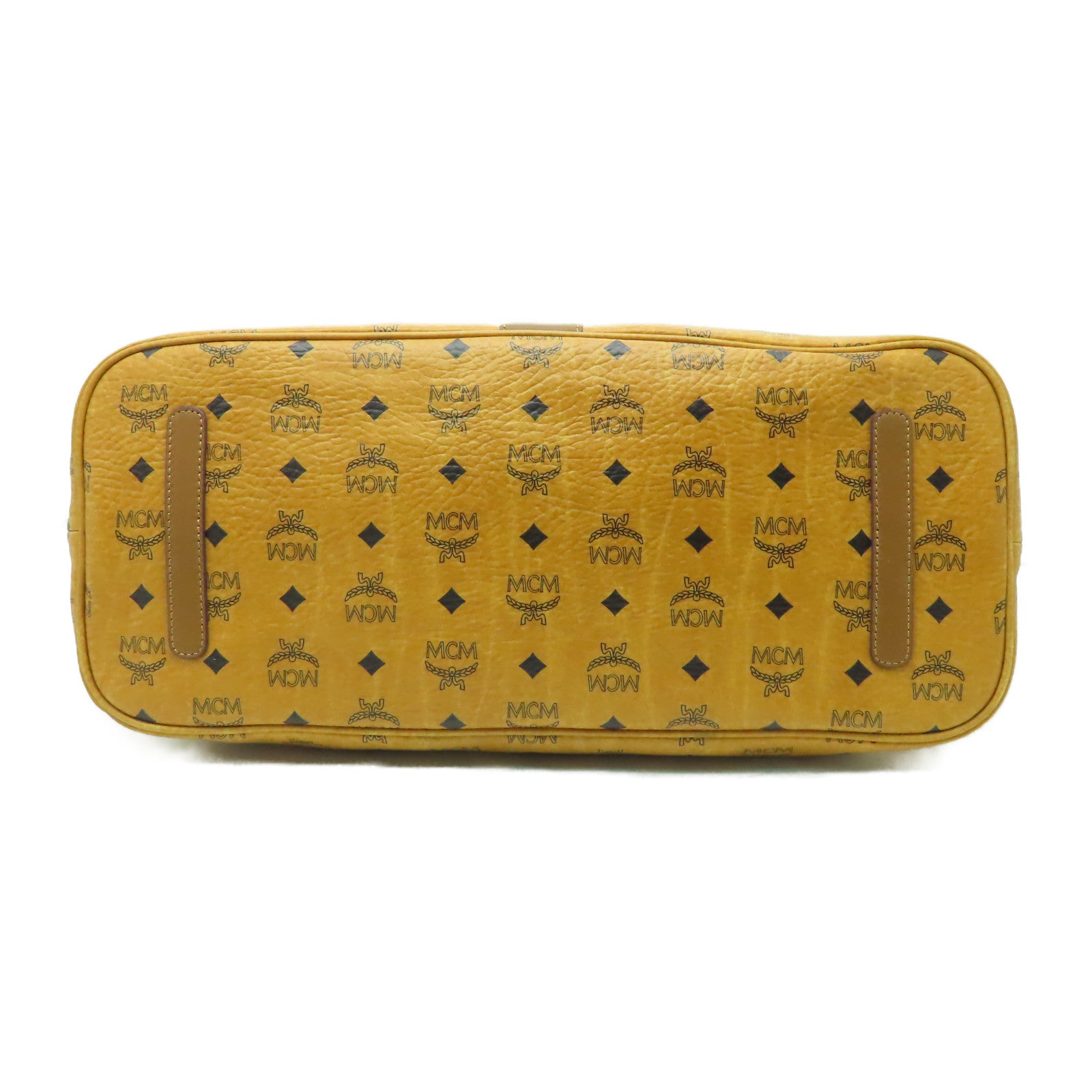 MCM 牛皮皮革Tote Bag金扣手挽袋啡色